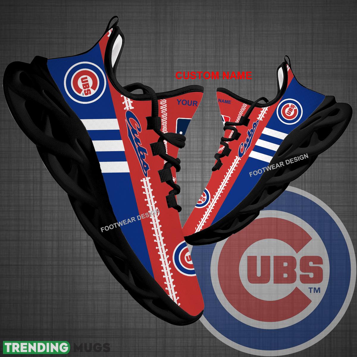 Custom Name MLB Chicago Cubs Logo New Max Soul Shoes For Big Fans Runing Sneakers Gift - MLB Chicago Cubs Logo New Chunky Shoes Photo 1 Custom Name MLB Chicago Cubs Logo New Max Soul Shoes For Big Fans Runing Sneakers Gift - MLB Chicago Cubs Logo New Chunky Shoes Photo 1