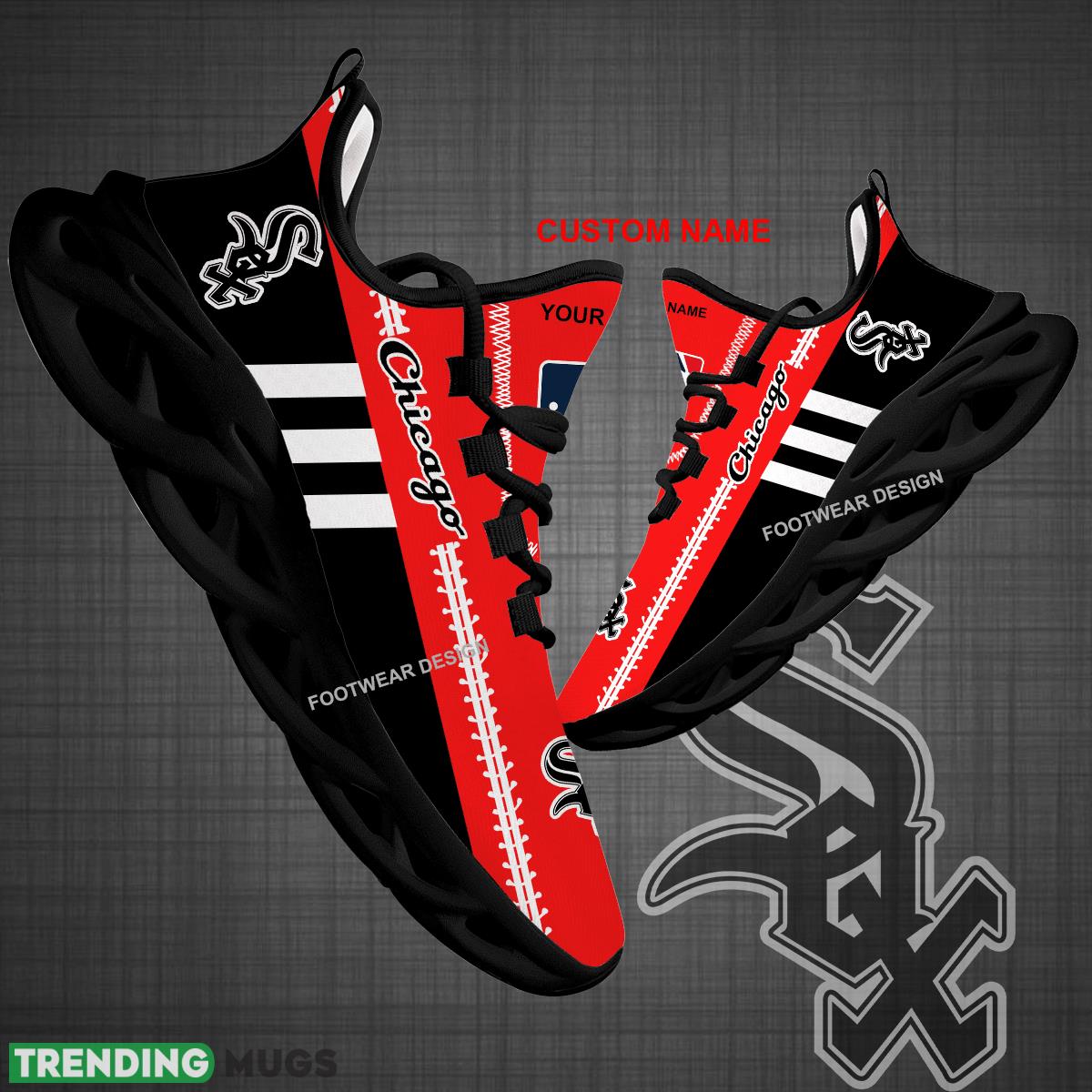 Custom Name MLB Chicago White Sox Logo New Max Soul Shoes For Big Fans Runing Sneakers Gift - MLB Chicago White Sox Logo New Chunky Shoes Photo 1 Custom Name MLB Chicago White Sox Logo New Max Soul Shoes For Big Fans Runing Sneakers Gift - MLB Chicago White Sox Logo New Chunky Shoes Photo 1