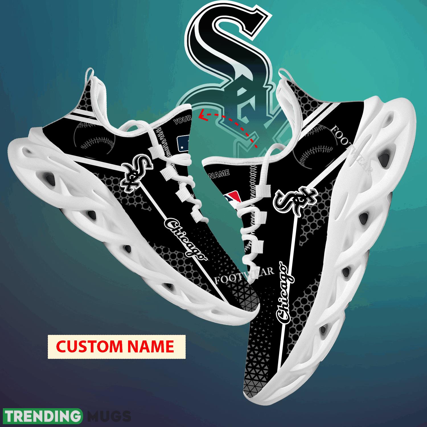 Custom Name MLB Chicago White Sox Max Soul Shoes For Big Fans Runing Sneakers Gift - MLB Chicago White Sox Max Soul Shoes New Season Personalized Photo 1 Custom Name MLB Chicago White Sox Max Soul Shoes For Big Fans Runing Sneakers Gift - MLB Chicago White Sox Max Soul Shoes New Season Personalized Photo 1