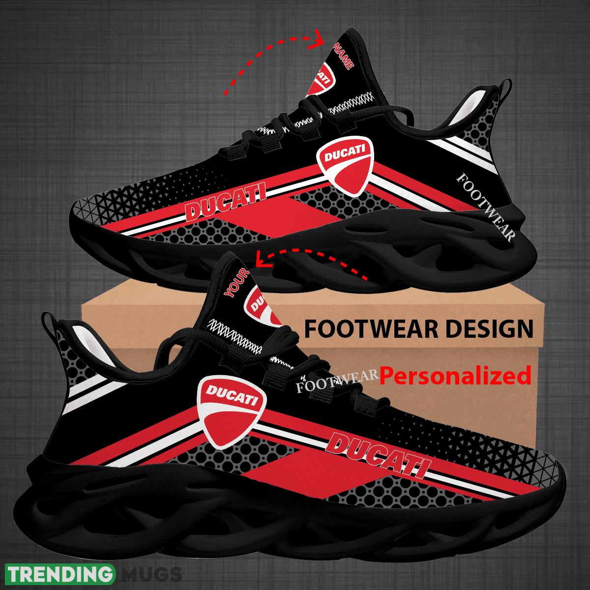 Custom Name Motorcycle Ducati Logo New Design Max Soul Shoes For Big Fans Runing Sneakers Gift Max Soul Custom Name Motorcycle Ducati Logo New Design Max Soul Shoes For Big Fans Runing Sneakers Gift Max Soul