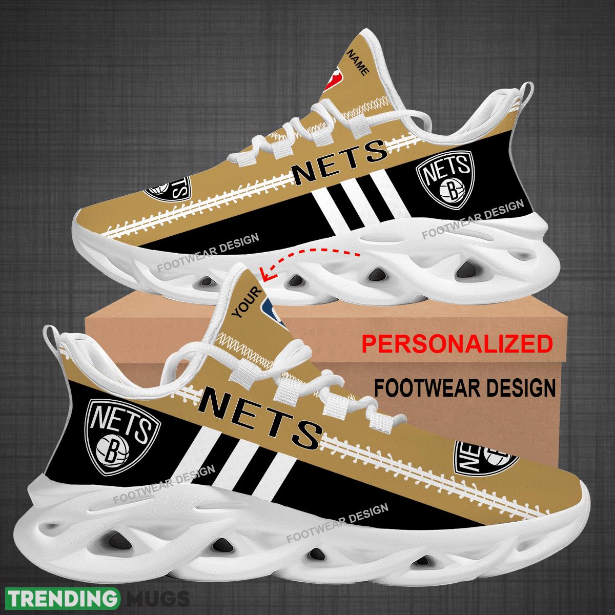 Custom Name NBA Brooklyn Nets Logo New Max Soul Shoes For Big Fans Runing Sneakers Gift Max Soul Custom Name NBA Brooklyn Nets Logo New Max Soul Shoes For Big Fans Runing Sneakers Gift Max Soul