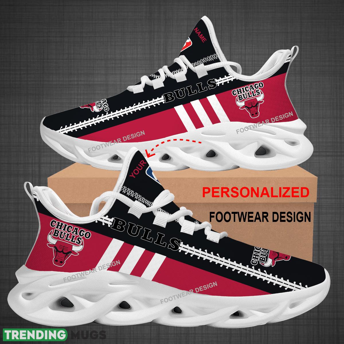 Custom Name NBA Chicago Bulls Logo New Max Soul Shoes For Big Fans Runing Sneakers Gift Max Soul Custom Name NBA Chicago Bulls Logo New Max Soul Shoes For Big Fans Runing Sneakers Gift Max Soul