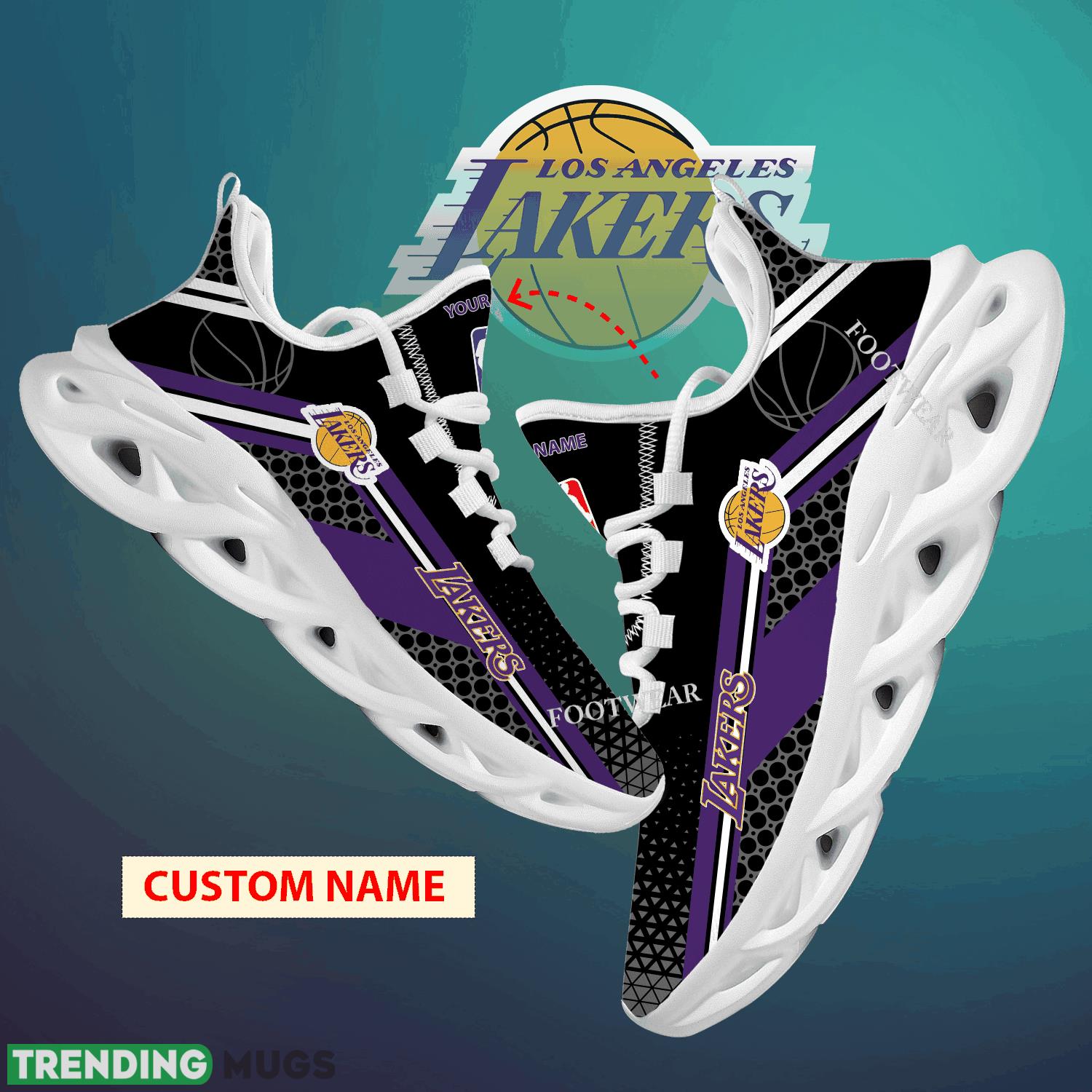 Custom Name NBA Los Angeles Lakers Max Soul Shoes For Big Fans Runing Sneakers Gift - NBA Los Angeles Lakers Max Soul Shoes New Season Personalized Photo 1 Custom Name NBA Los Angeles Lakers Max Soul Shoes For Big Fans Runing Sneakers Gift - NBA Los Angeles Lakers Max Soul Shoes New Season Personalized Photo 1