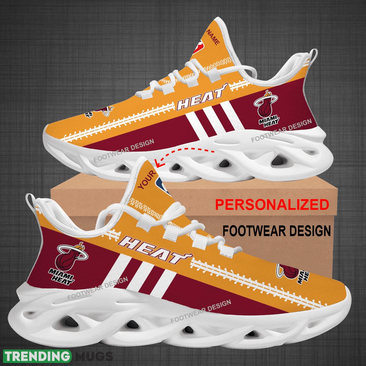 Custom Name NBA Miami Heat Logo New Max Soul Shoes For Big Fans Runing Sneakers Gift Max Soul Custom Name NBA Miami Heat Logo New Max Soul Shoes For Big Fans Runing Sneakers Gift Max Soul