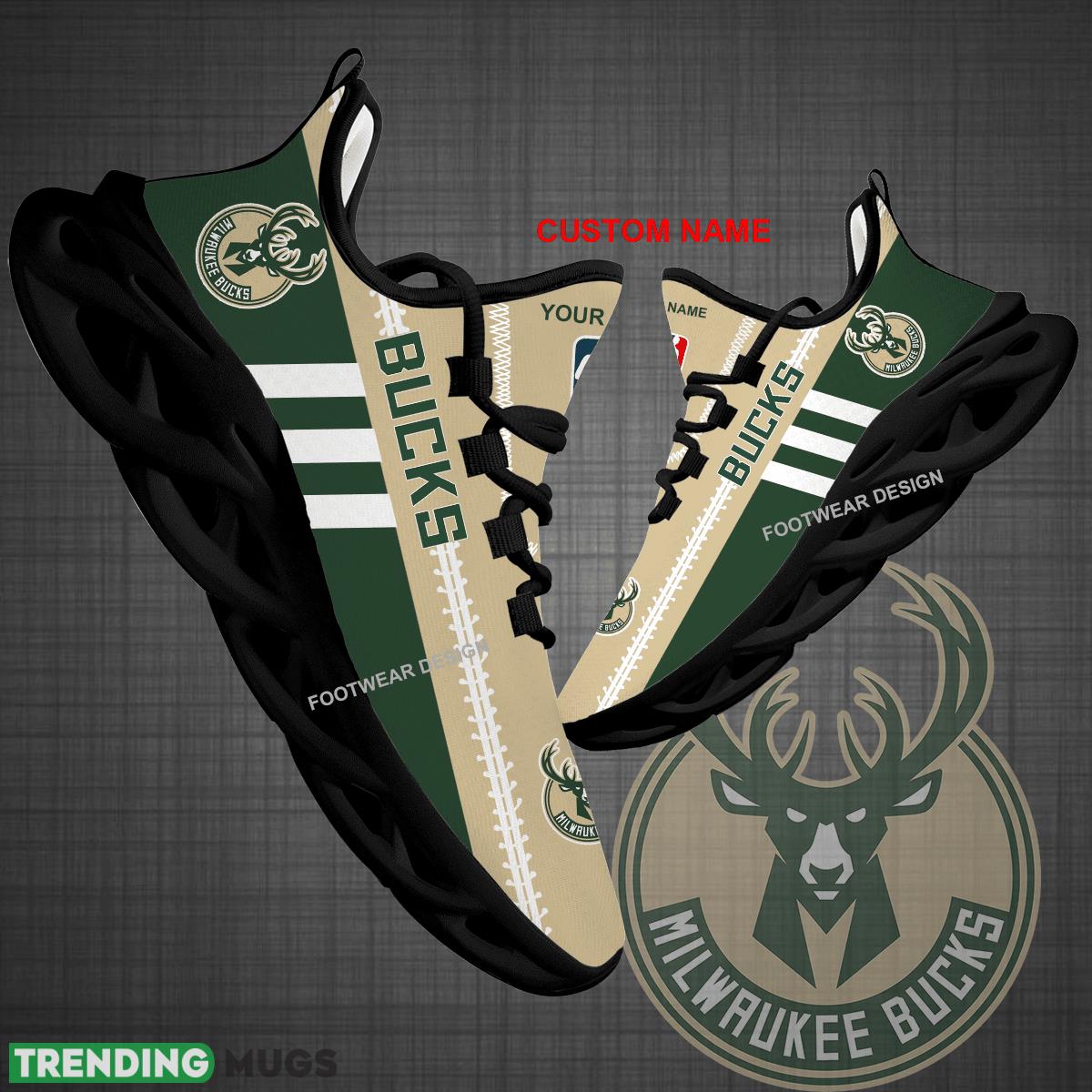 Custom Name NBA Milwaukee Bucks Logo New Max Soul Shoes For Big Fans Runing Sneakers Gift - NBA Milwaukee Bucks Logo New Chunky Shoes Photo 1 Custom Name NBA Milwaukee Bucks Logo New Max Soul Shoes For Big Fans Runing Sneakers Gift - NBA Milwaukee Bucks Logo New Chunky Shoes Photo 1