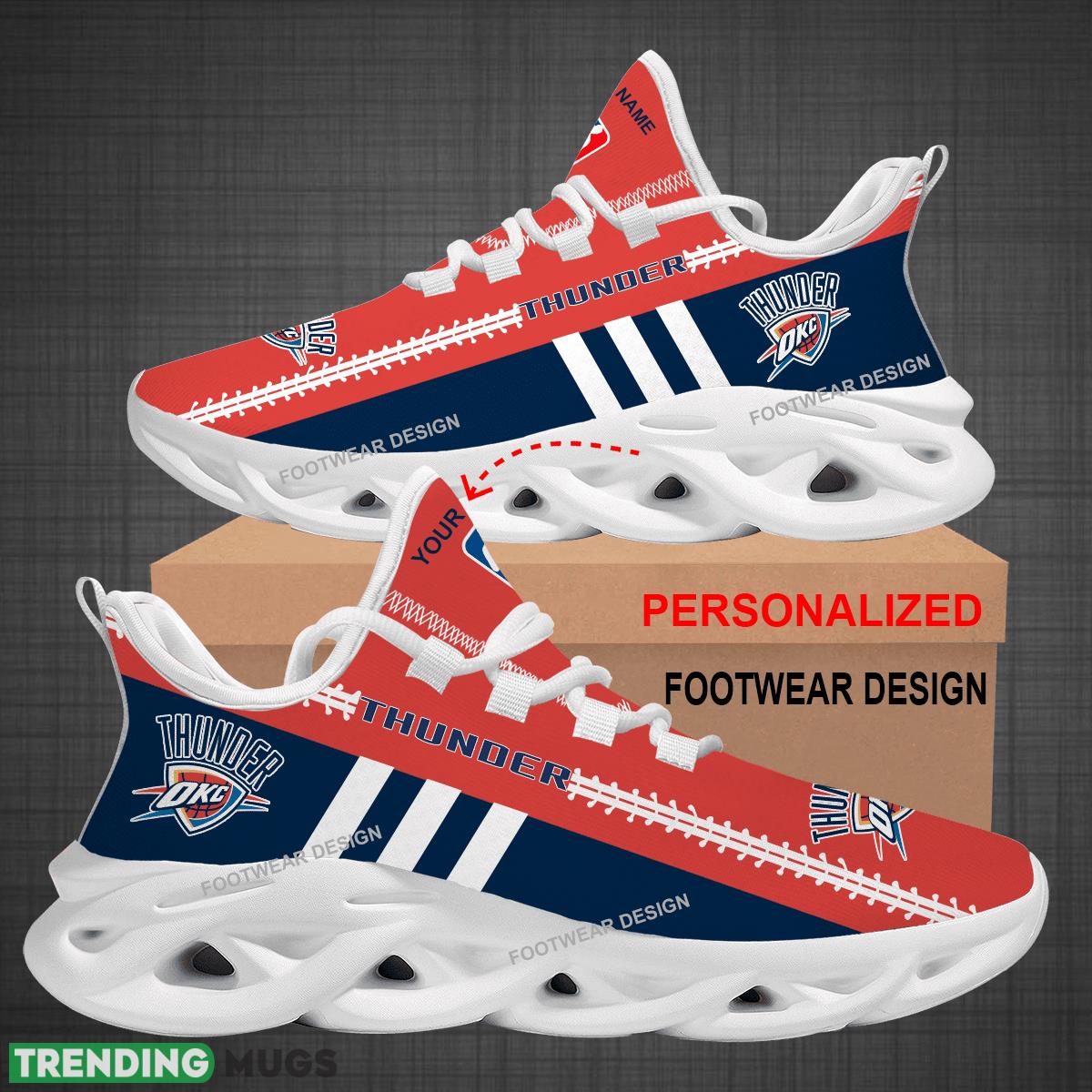 Custom Name NBA Oklahoma City Thunder Logo New Max Soul Shoes For Big Fans Runing Sneakers Gift Max Soul Custom Name NBA Oklahoma City Thunder Logo New Max Soul Shoes For Big Fans Runing Sneakers Gift Max Soul