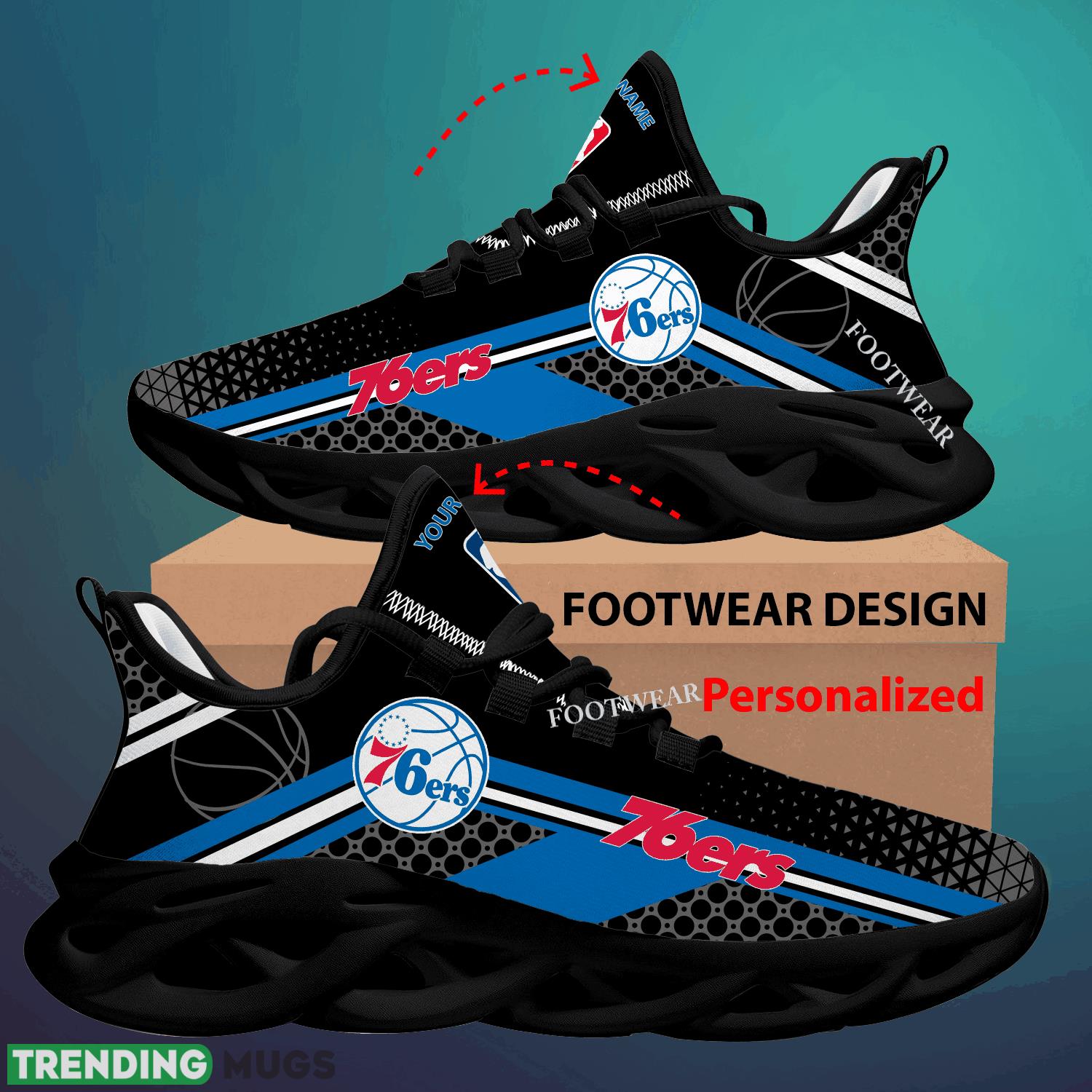 Custom Name NBA Philadelphia 76ers Max Soul Shoes For Big Fans Runing Sneakers Gift Max Soul Custom Name NBA Philadelphia 76ers Max Soul Shoes For Big Fans Runing Sneakers Gift Max Soul