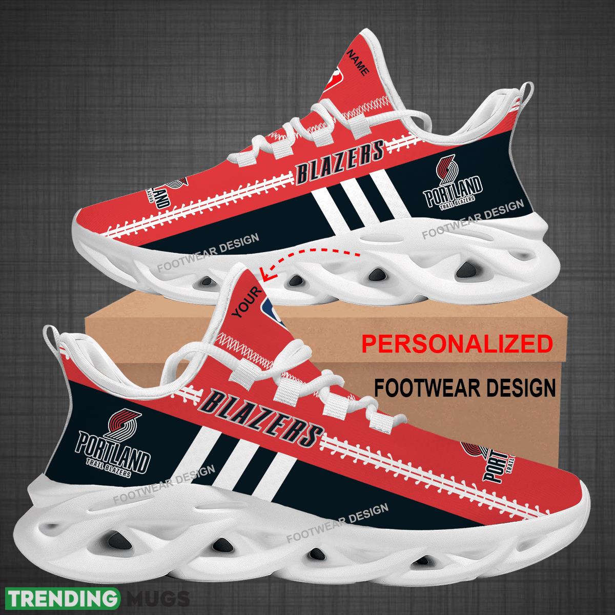 Custom Name NBA Portland Trail Blazers Logo New Max Soul Shoes For Big Fans Runing Sneakers Gift Max Soul Custom Name NBA Portland Trail Blazers Logo New Max Soul Shoes For Big Fans Runing Sneakers Gift Max Soul