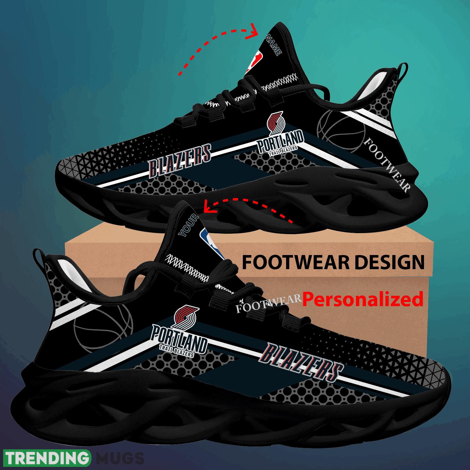 Custom Name NBA Portland Trail Blazers Max Soul Shoes For Big Fans Runing Sneakers Gift Max Soul Custom Name NBA Portland Trail Blazers Max Soul Shoes For Big Fans Runing Sneakers Gift Max Soul