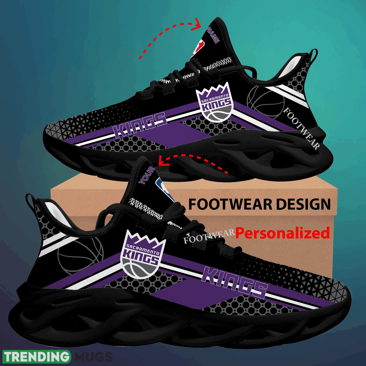 Custom Name NBA Sacramento Kings Max Soul Shoes For Big Fans Runing Sneakers Gift Max Soul Custom Name NBA Sacramento Kings Max Soul Shoes For Big Fans Runing Sneakers Gift Max Soul