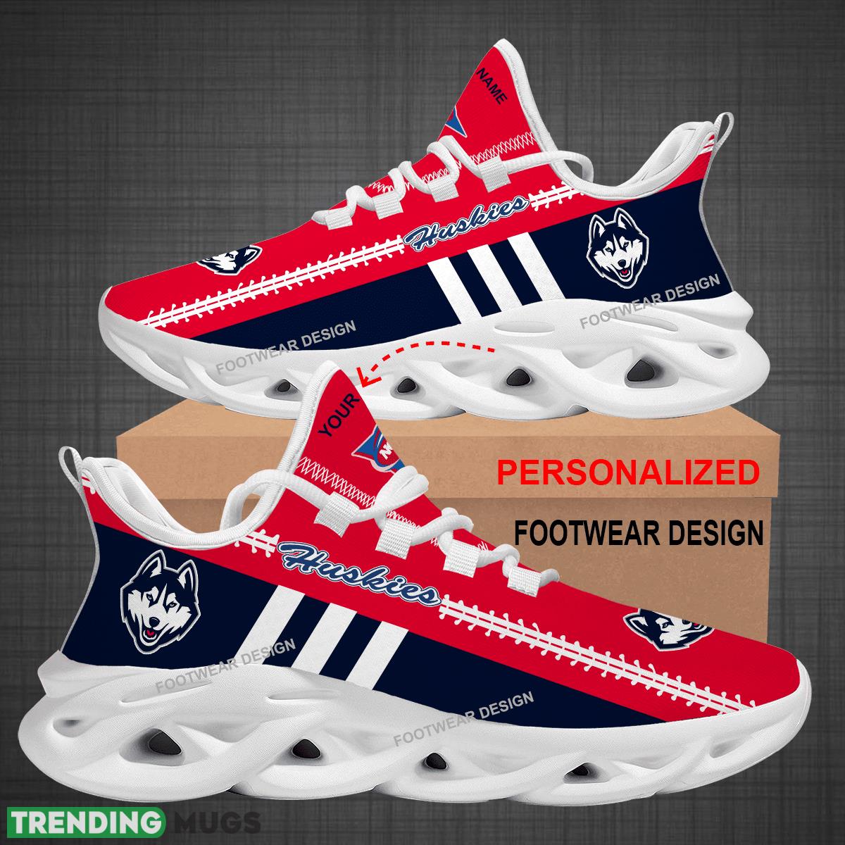 Custom Name NCAA Connecticut Huskies Logo New Max Soul Shoes For Big Fans Runing Sneakers Gift Max Soul Custom Name NCAA Connecticut Huskies Logo New Max Soul Shoes For Big Fans Runing Sneakers Gift Max Soul