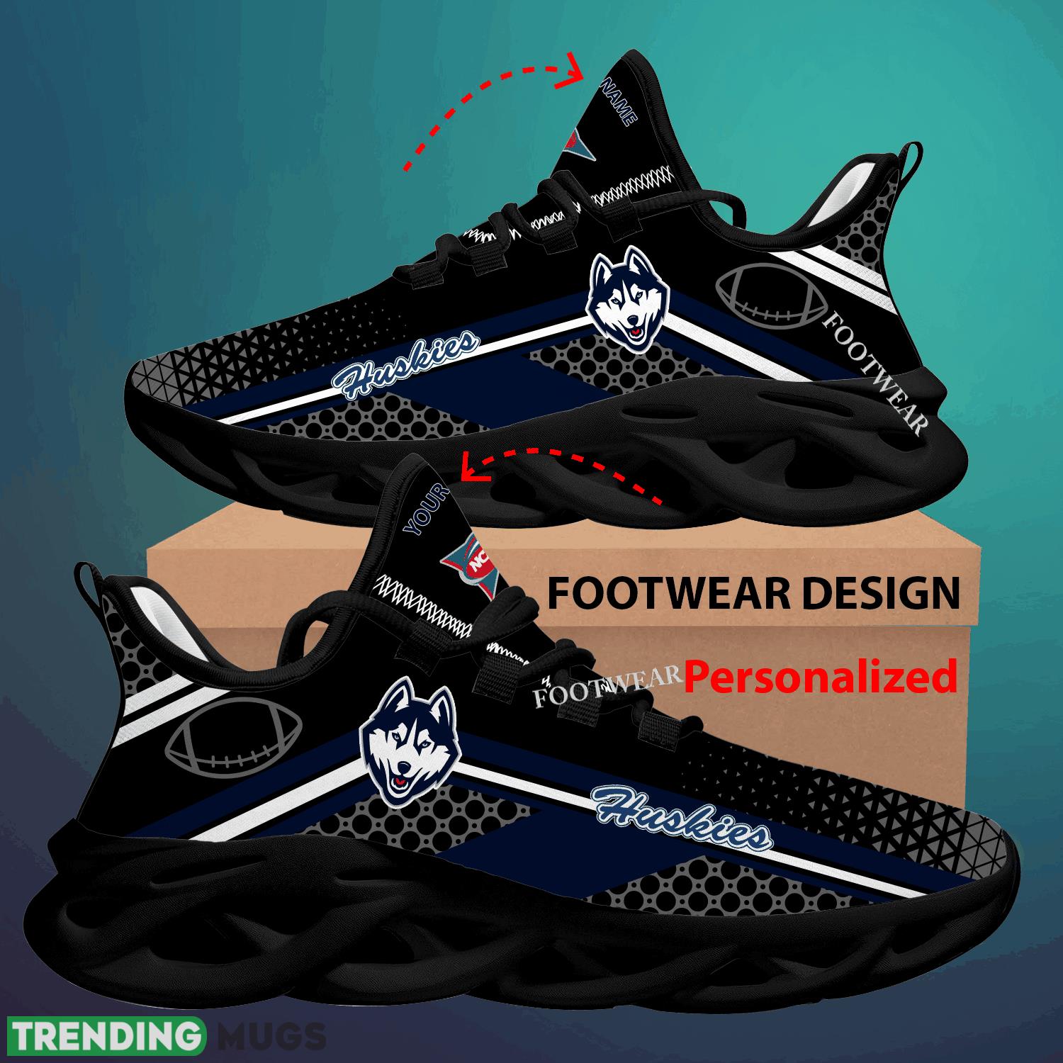 Custom Name NCAA Connecticut Huskies Max Soul Shoes For Big Fans Runing Sneakers Gift Max Soul Custom Name NCAA Connecticut Huskies Max Soul Shoes For Big Fans Runing Sneakers Gift Max Soul
