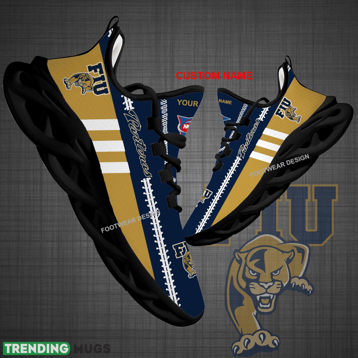 Custom Name NCAA FIU Panthers Logo New Max Soul Shoes For Big Fans Runing Sneakers Gift - NCAA FIU Panthers Logo New Chunky Shoes Photo 1 Custom Name NCAA FIU Panthers Logo New Max Soul Shoes For Big Fans Runing Sneakers Gift - NCAA FIU Panthers Logo New Chunky Shoes Photo 1