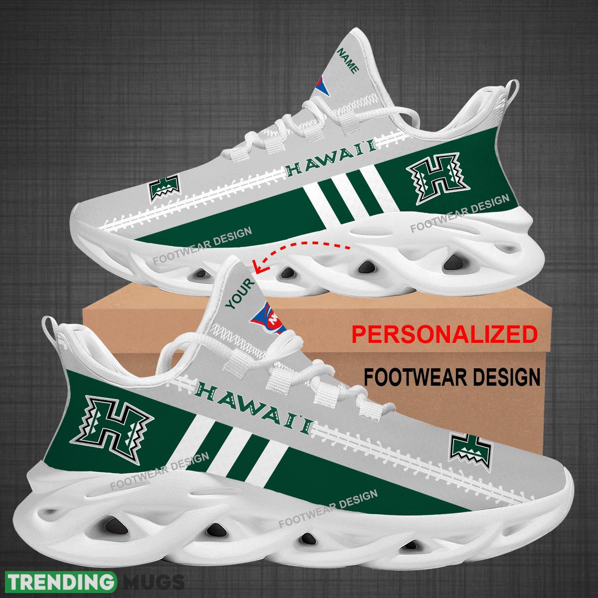 Custom Name NCAA Hawaii Rainbow Warriors Logo New Max Soul Shoes For Big Fans Runing Sneakers Gift Max Soul Custom Name NCAA Hawaii Rainbow Warriors Logo New Max Soul Shoes For Big Fans Runing Sneakers Gift Max Soul