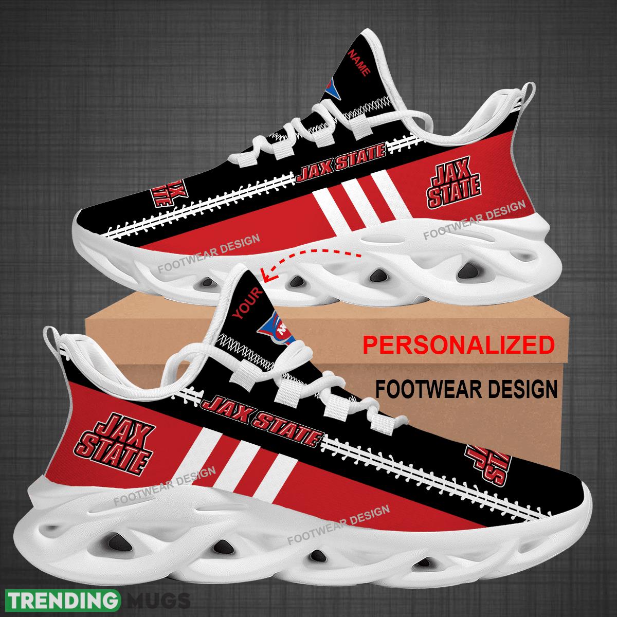 Custom Name NCAA Jacksonville State Gamecocks Logo New Max Soul Shoes For Big Fans Runing Sneakers Gift Max Soul Custom Name NCAA Jacksonville State Gamecocks Logo New Max Soul Shoes For Big Fans Runing Sneakers Gift Max Soul