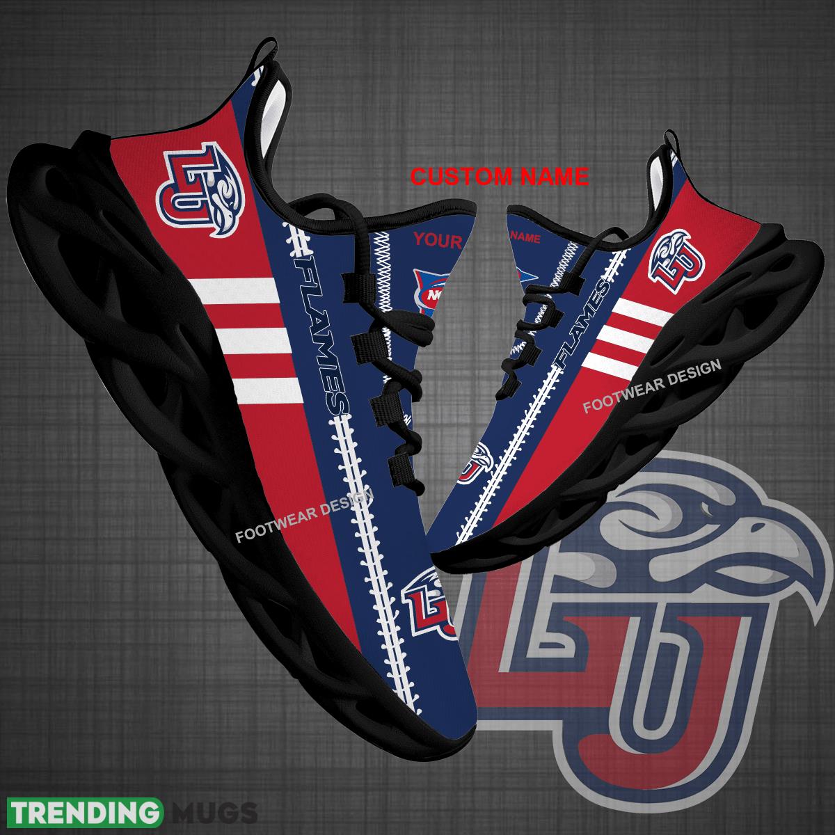 Custom Name NCAA Liberty Flames Logo New Max Soul Shoes For Big Fans Runing Sneakers Gift - NCAA Liberty Flames Logo New Chunky Shoes Photo 1 Custom Name NCAA Liberty Flames Logo New Max Soul Shoes For Big Fans Runing Sneakers Gift - NCAA Liberty Flames Logo New Chunky Shoes Photo 1