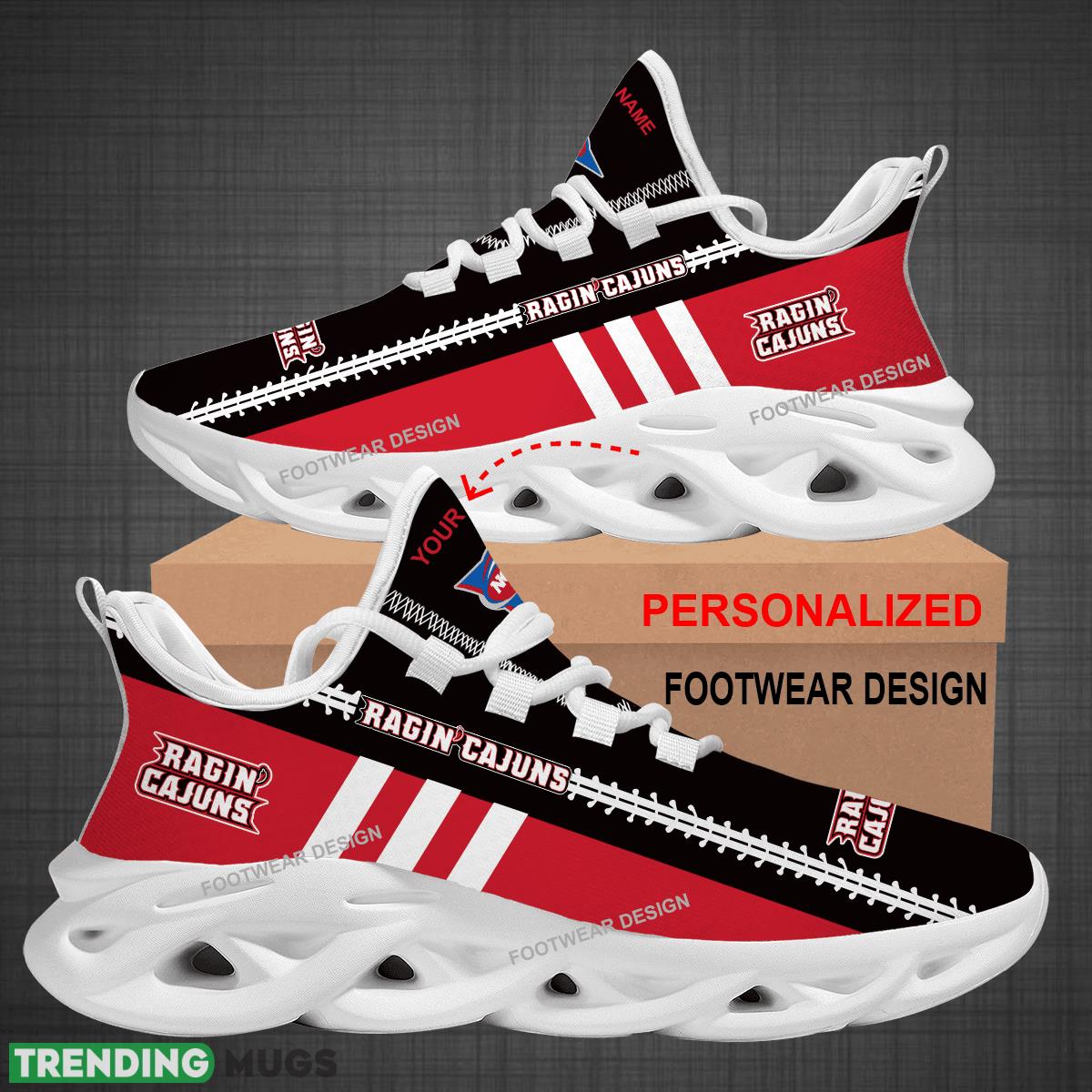 Custom Name NCAA Louisiana Ragin Cajuns Logo New Max Soul Shoes For Big Fans Runing Sneakers Gift Max Soul Custom Name NCAA Louisiana Ragin Cajuns Logo New Max Soul Shoes For Big Fans Runing Sneakers Gift Max Soul
