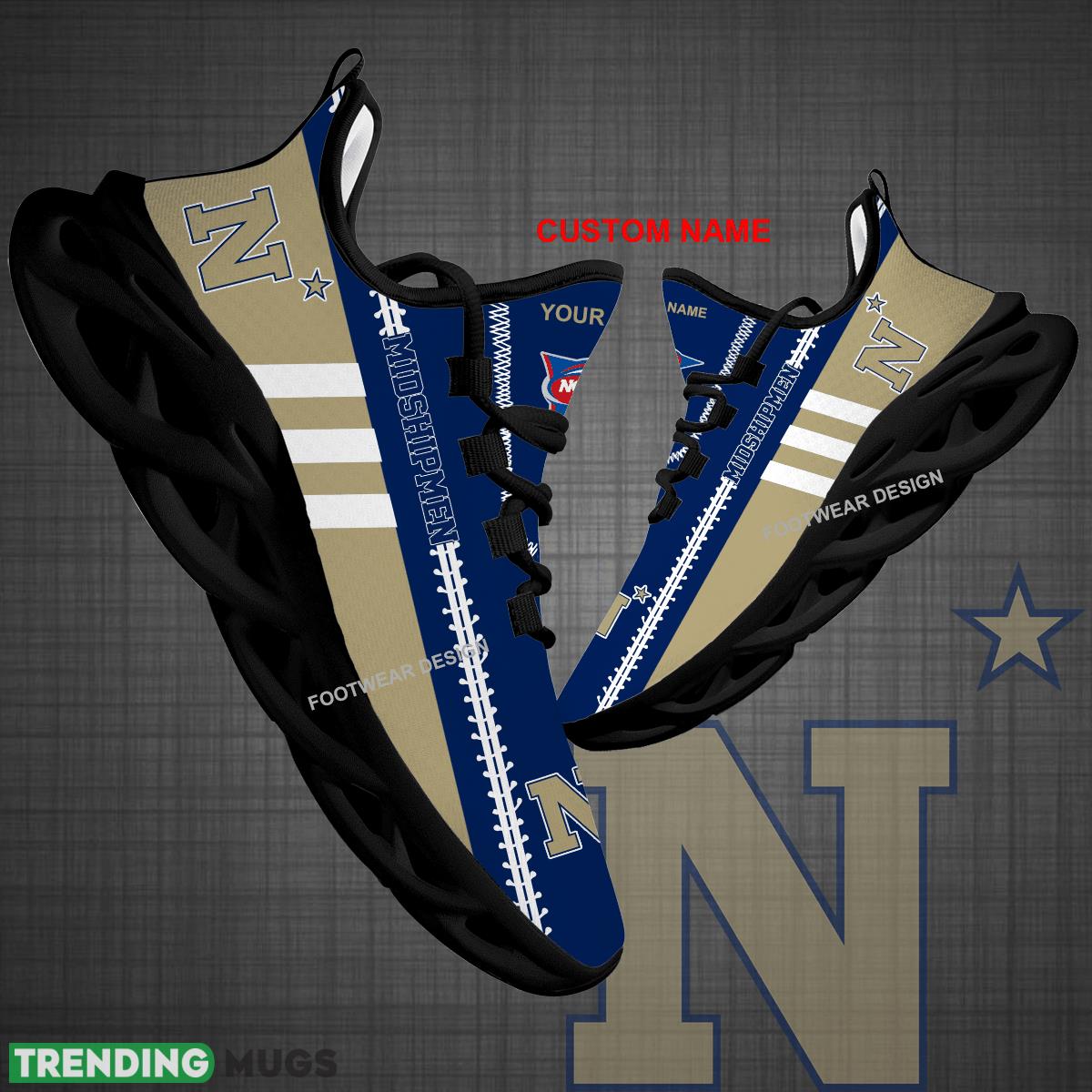 Custom Name NCAA Navy Midshipmen Logo New Max Soul Shoes For Big Fans Runing Sneakers Gift - NCAA Navy Midshipmen Logo New Chunky Shoes Photo 1 Custom Name NCAA Navy Midshipmen Logo New Max Soul Shoes For Big Fans Runing Sneakers Gift - NCAA Navy Midshipmen Logo New Chunky Shoes Photo 1