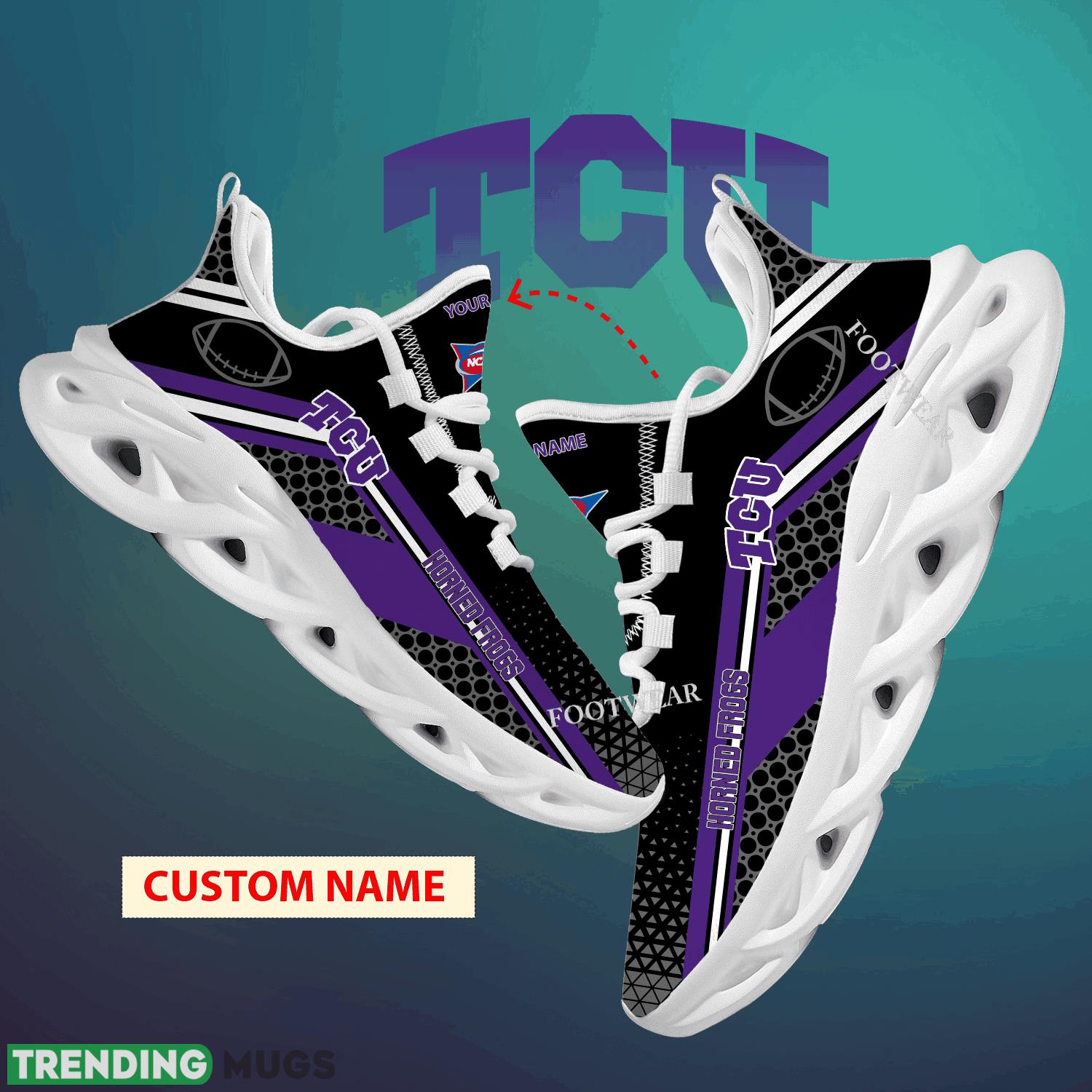Custom Name NCAA TCU Horned Frogs Max Soul Shoes For Big Fans Runing Sneakers Gift - NCAA TCU Horned Frogs Max Soul Shoes New Season Personalized Photo 1 Custom Name NCAA TCU Horned Frogs Max Soul Shoes For Big Fans Runing Sneakers Gift - NCAA TCU Horned Frogs Max Soul Shoes New Season Personalized Photo 1