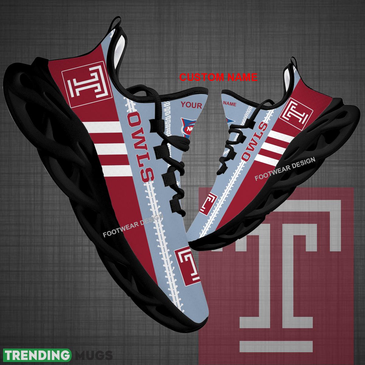 Custom Name NCAA Temple Owls Logo New Max Soul Shoes For Big Fans Runing Sneakers Gift - NCAA Temple Owls Logo New Chunky Shoes Photo 1 Custom Name NCAA Temple Owls Logo New Max Soul Shoes For Big Fans Runing Sneakers Gift - NCAA Temple Owls Logo New Chunky Shoes Photo 1