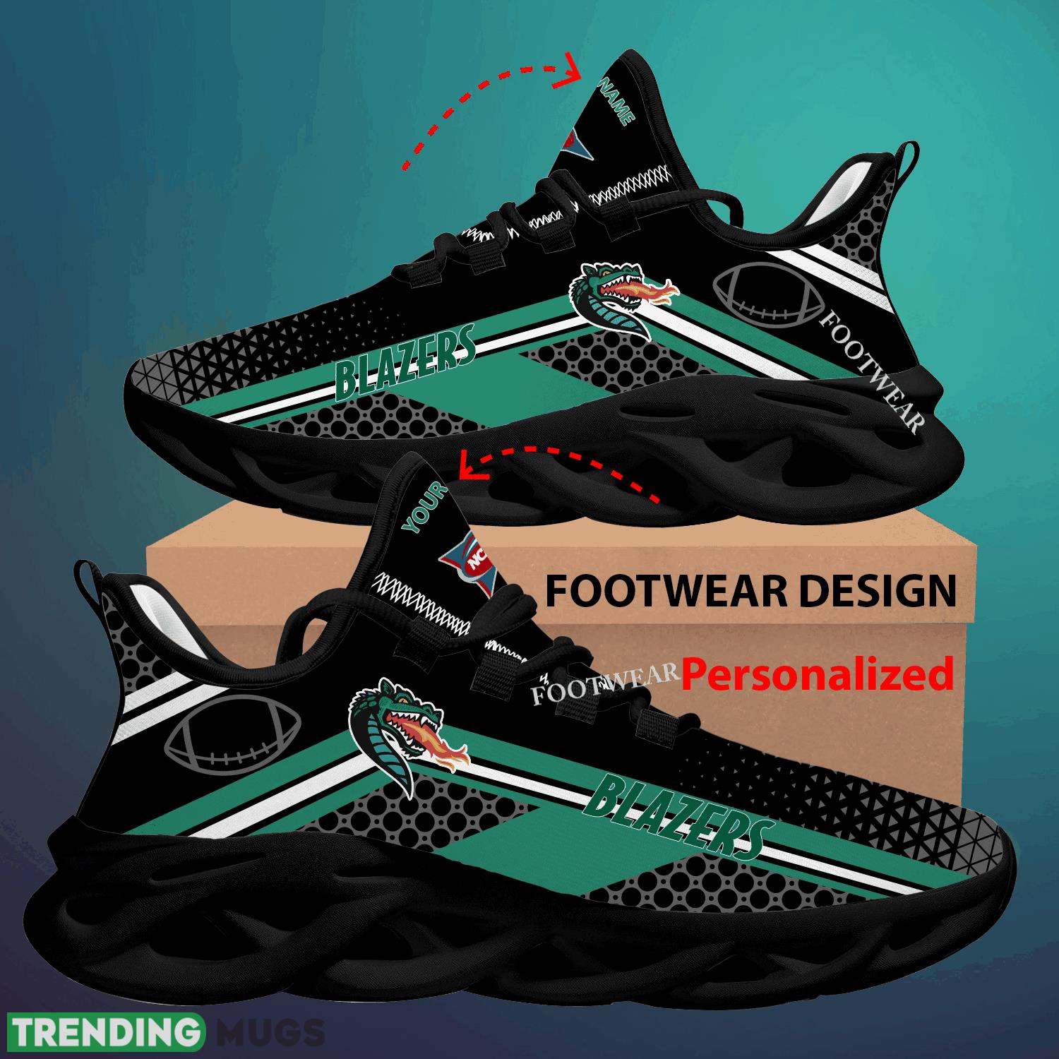 Custom Name NCAA UAB Blazers Max Soul Shoes For Big Fans Runing Sneakers Gift Max Soul Custom Name NCAA UAB Blazers Max Soul Shoes For Big Fans Runing Sneakers Gift Max Soul