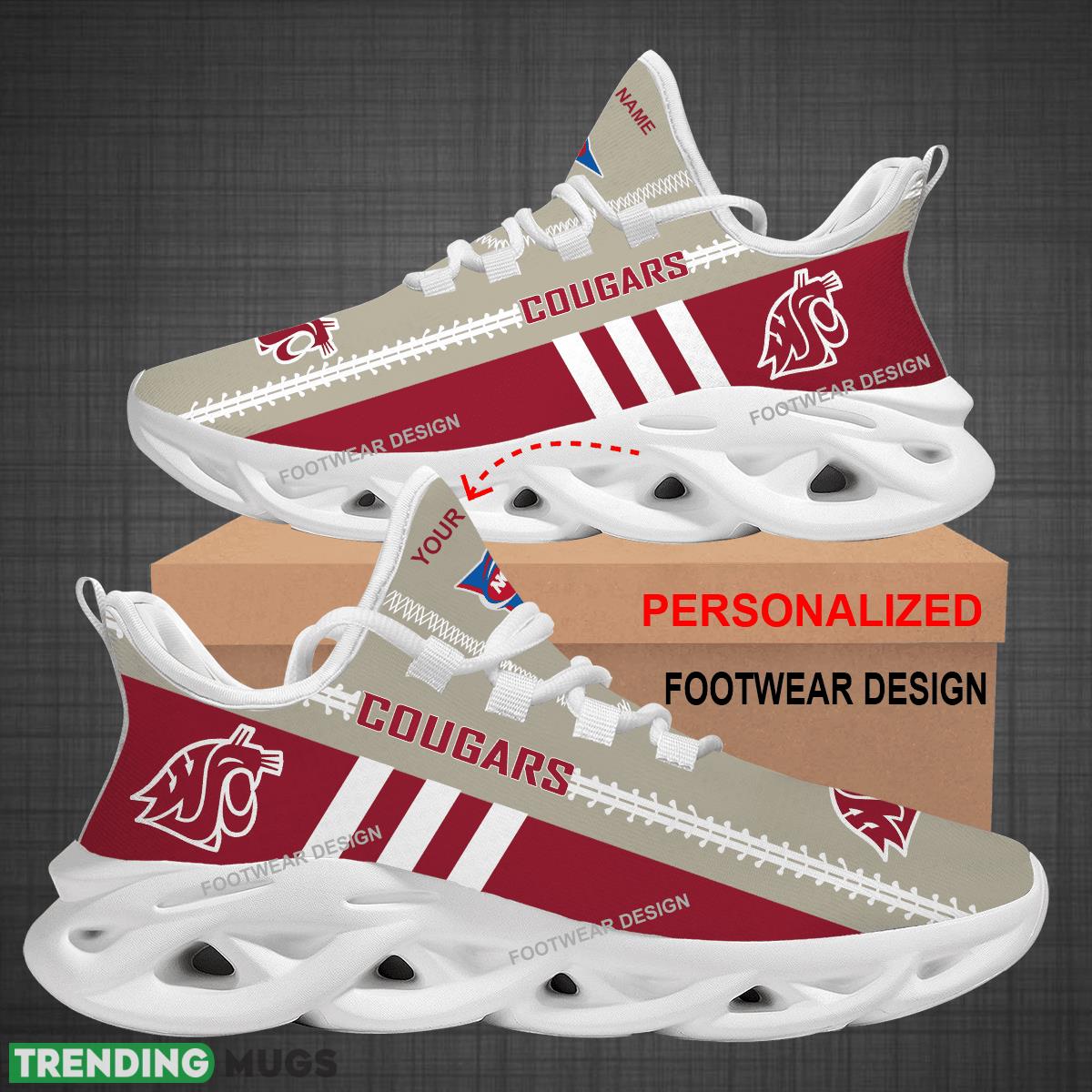 Custom Name NCAA Washington State Cougars Logo New Max Soul Shoes For Big Fans Runing Sneakers Gift Max Soul Custom Name NCAA Washington State Cougars Logo New Max Soul Shoes For Big Fans Runing Sneakers Gift Max Soul