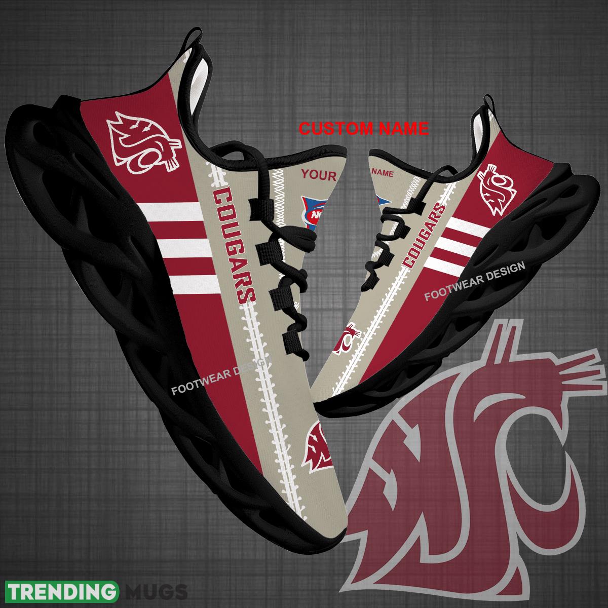 Custom Name NCAA Washington State Cougars Logo New Max Soul Shoes For Big Fans Runing Sneakers Gift - NCAA Washington State Cougars Logo New Chunky Shoes Photo 1 Custom Name NCAA Washington State Cougars Logo New Max Soul Shoes For Big Fans Runing Sneakers Gift - NCAA Washington State Cougars Logo New Chunky Shoes Photo 1