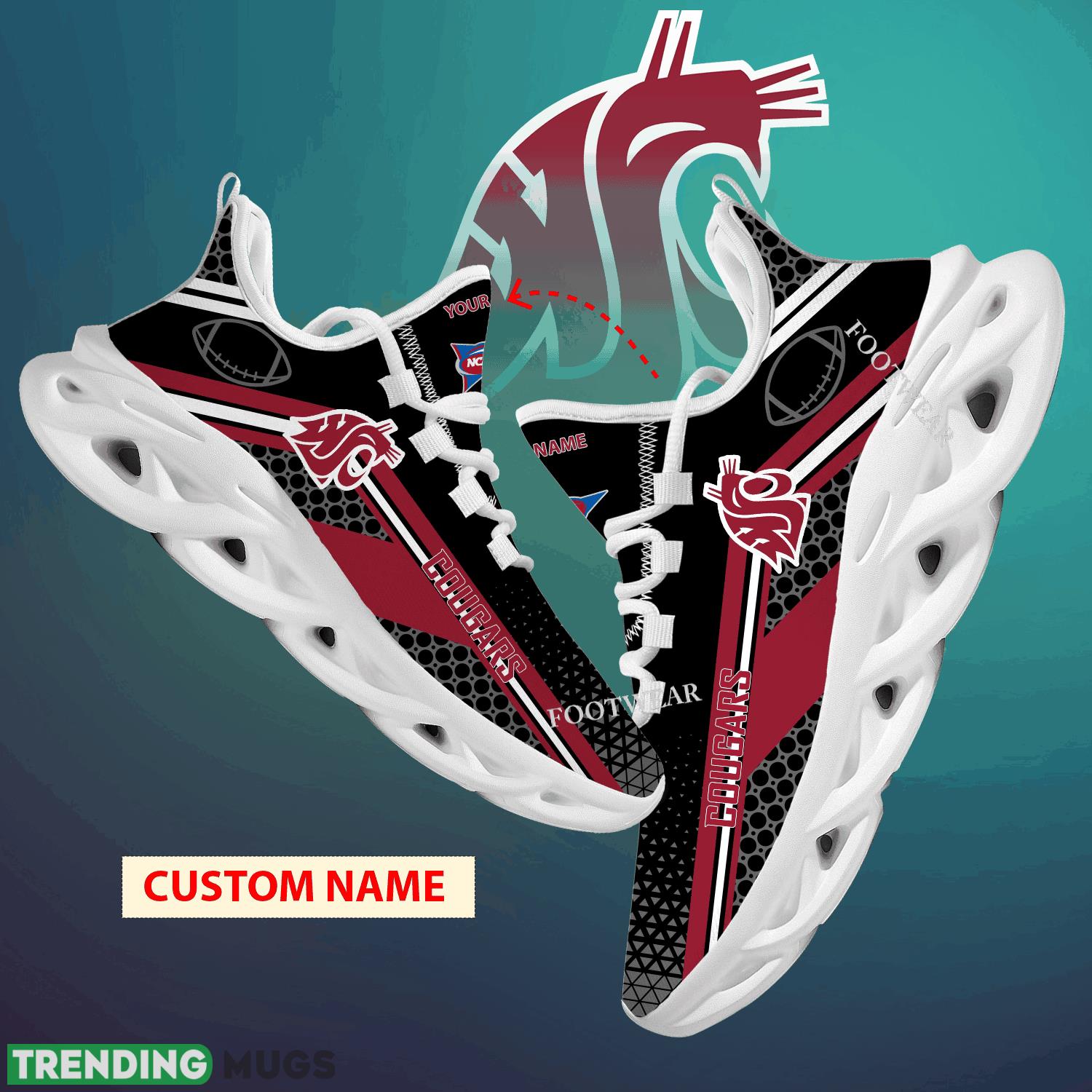 Custom Name NCAA Washington State Cougars Max Soul Shoes For Big Fans Runing Sneakers Gift - NCAA Washington State Cougars Max Soul Shoes New Season Personalized Photo 1 Custom Name NCAA Washington State Cougars Max Soul Shoes For Big Fans Runing Sneakers Gift - NCAA Washington State Cougars Max Soul Shoes New Season Personalized Photo 1