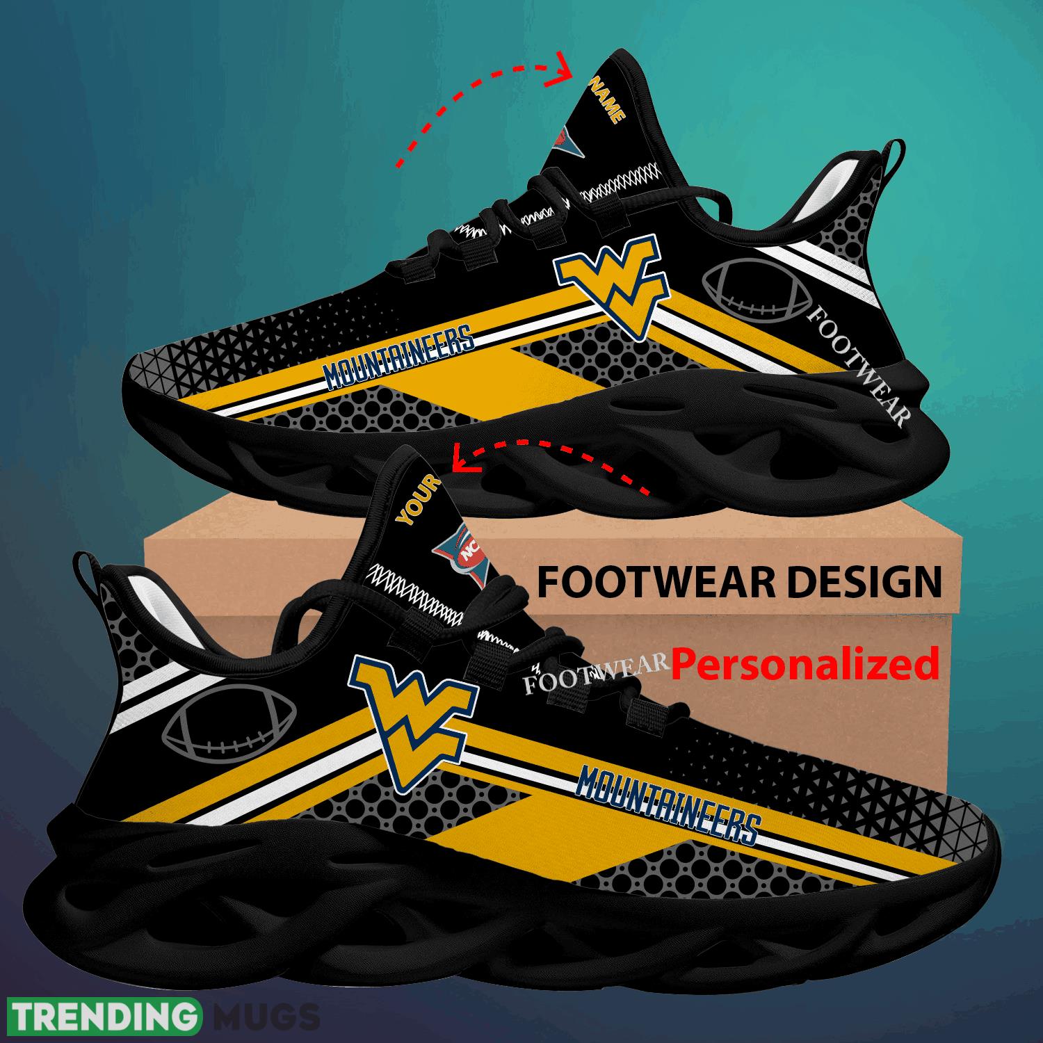 Custom Name NCAA West Virginia Mountaineers Max Soul Shoes For Big Fans Runing Sneakers Gift Max Soul Custom Name NCAA West Virginia Mountaineers Max Soul Shoes For Big Fans Runing Sneakers Gift Max Soul