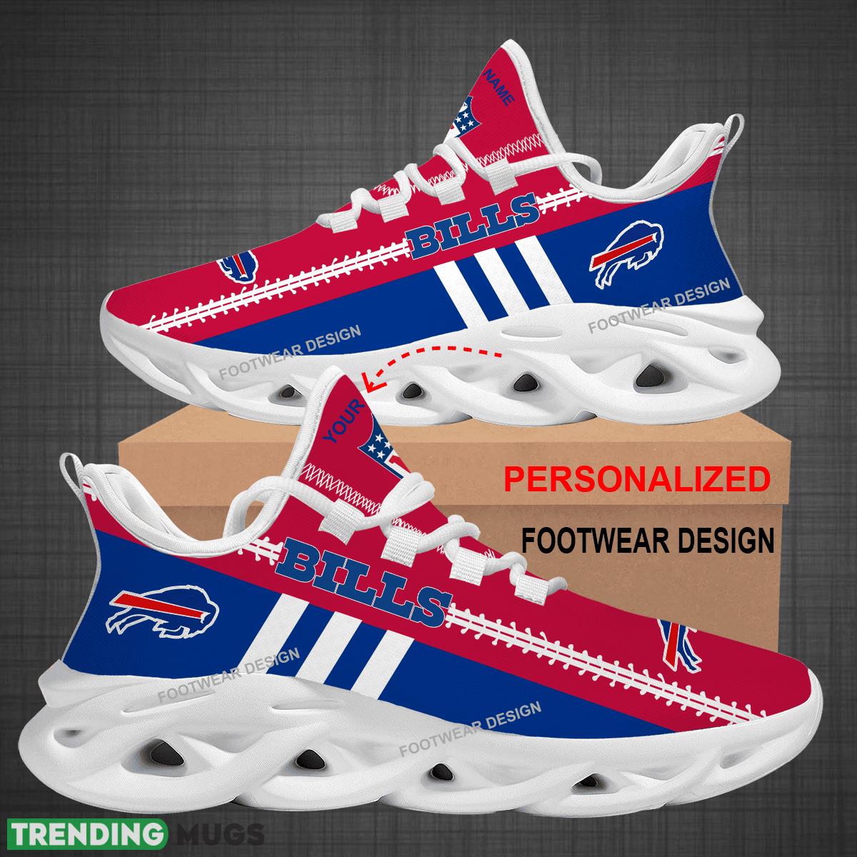 Custom Name NFL Buffalo Bills Logo New Max Soul Shoes For Big Fans Runing Sneakers Gift Max Soul Custom Name NFL Buffalo Bills Logo New Max Soul Shoes For Big Fans Runing Sneakers Gift Max Soul