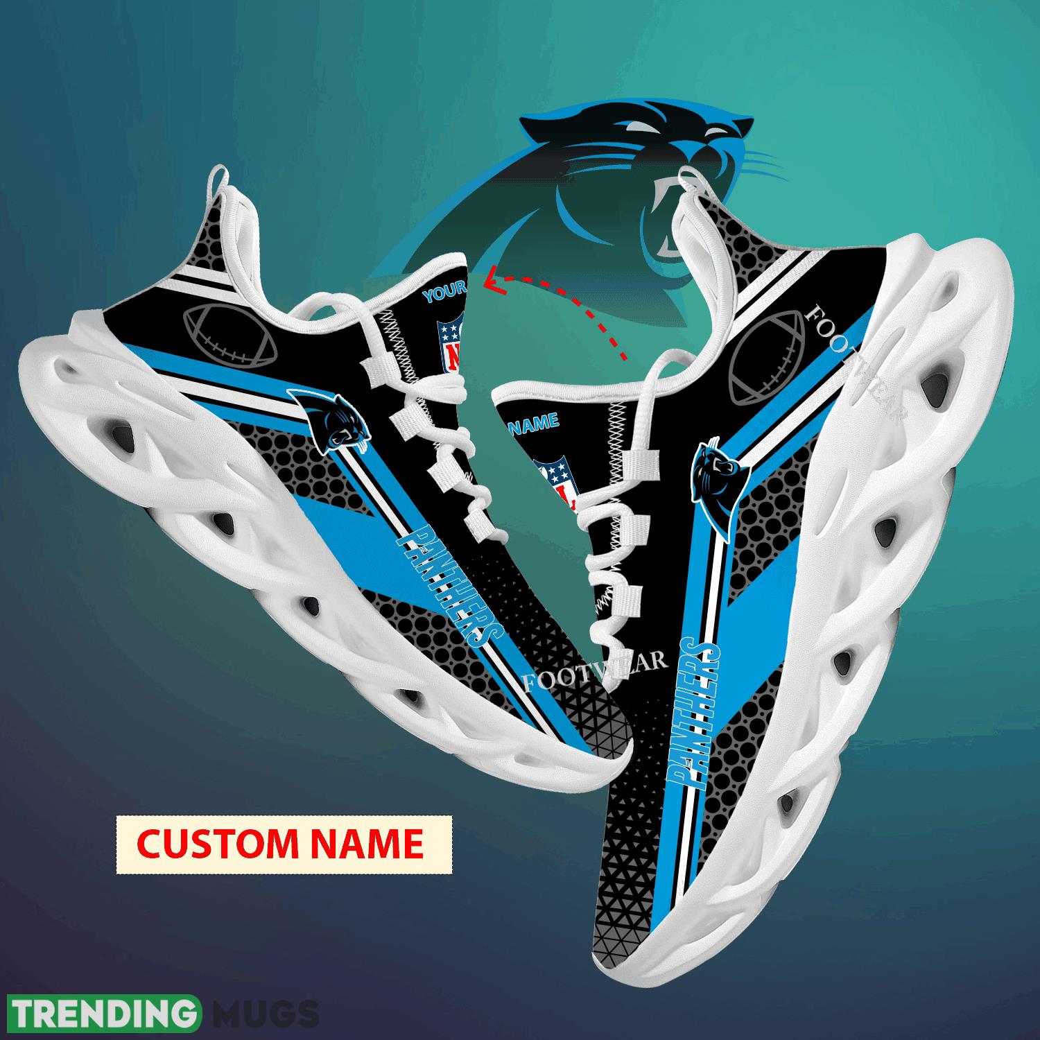 Custom Name NFL Carolina Panthers Max Soul Shoes For Big Fans Runing Sneakers Gift - NFL Carolina Panthers Max Soul Shoes New Season Personalized Photo 1 Custom Name NFL Carolina Panthers Max Soul Shoes For Big Fans Runing Sneakers Gift - NFL Carolina Panthers Max Soul Shoes New Season Personalized Photo 1