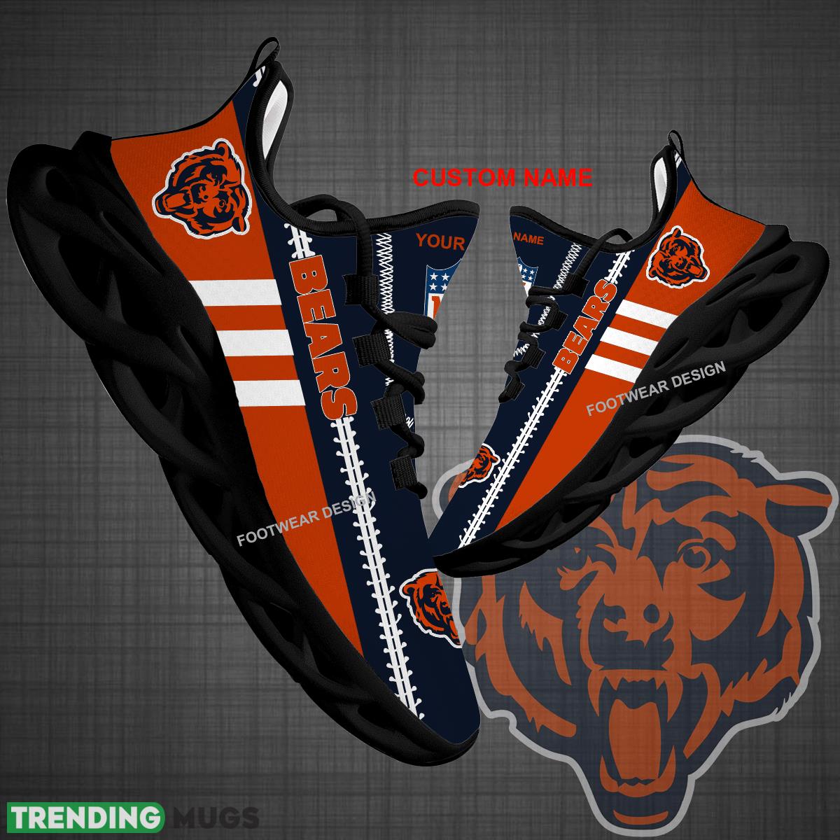 Custom Name NFL Chicago Bears Logo New Max Soul Shoes For Big Fans Runing Sneakers Gift - NFL Chicago Bears Logo New Chunky Shoes Photo 1 Custom Name NFL Chicago Bears Logo New Max Soul Shoes For Big Fans Runing Sneakers Gift - NFL Chicago Bears Logo New Chunky Shoes Photo 1