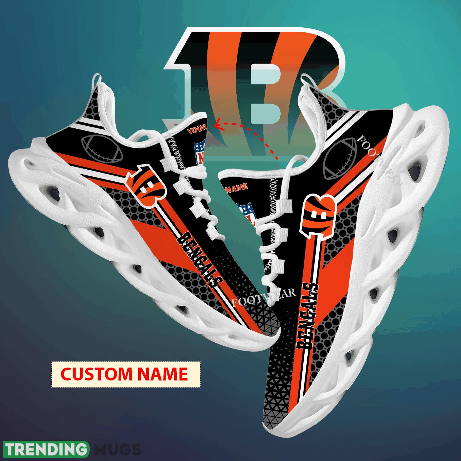 Custom Name NFL Cincinnati Bengals Max Soul Shoes For Big Fans Runing Sneakers Gift - NFL Cincinnati Bengals Max Soul Shoes New Season Personalized Photo 1 Custom Name NFL Cincinnati Bengals Max Soul Shoes For Big Fans Runing Sneakers Gift - NFL Cincinnati Bengals Max Soul Shoes New Season Personalized Photo 1