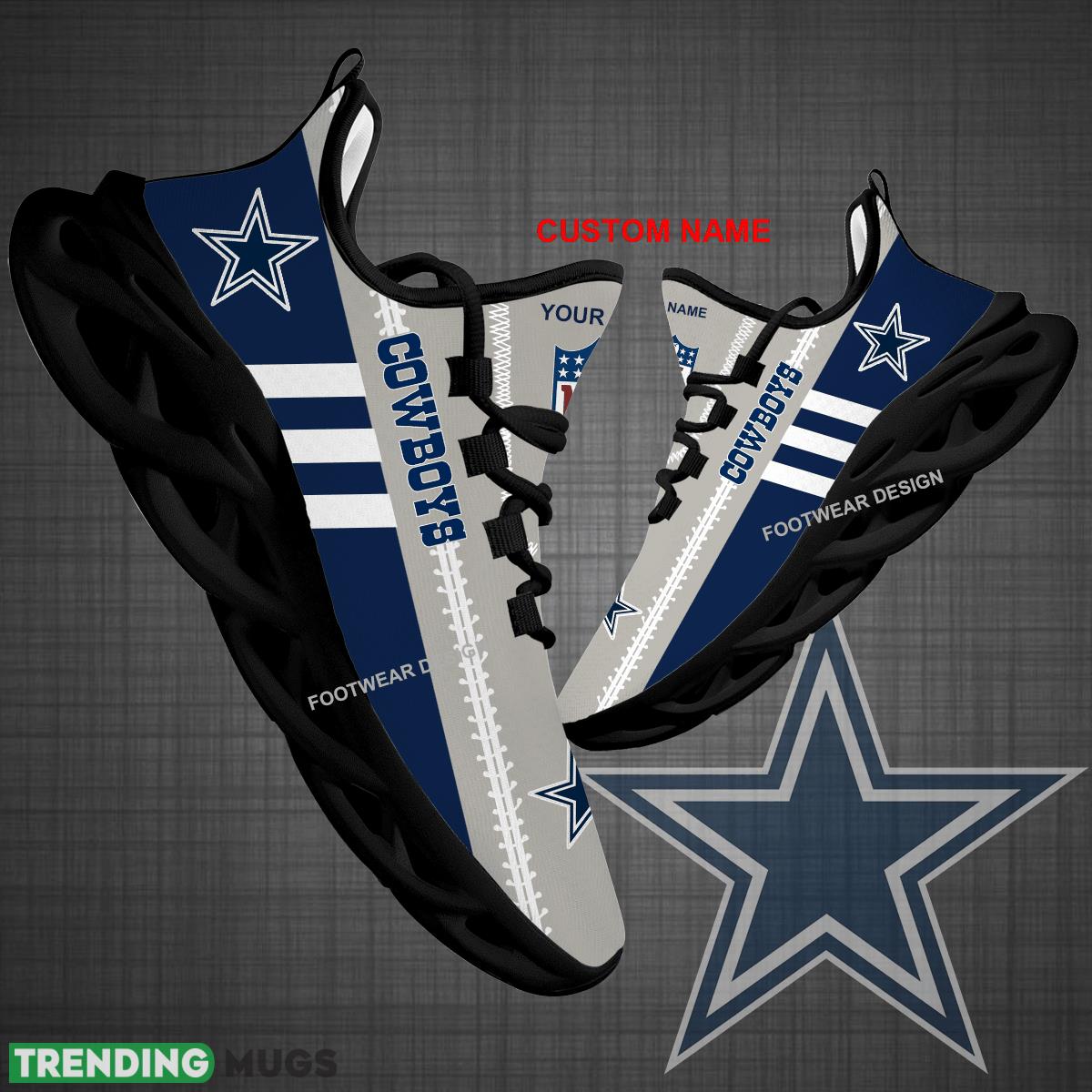 Custom Name NFL Dallas Cowboys Logo New Max Soul Shoes For Big Fans Runing Sneakers Gift - NFL Dallas Cowboys Logo New Chunky Shoes Photo 1 Custom Name NFL Dallas Cowboys Logo New Max Soul Shoes For Big Fans Runing Sneakers Gift - NFL Dallas Cowboys Logo New Chunky Shoes Photo 1