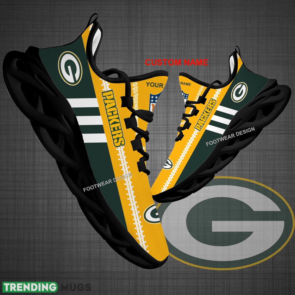 Custom Name NFL Green Bay Packers Logo New Max Soul Shoes For Big Fans Runing Sneakers Gift - NFL Green Bay Packers Logo New Chunky Shoes Photo 1 Custom Name NFL Green Bay Packers Logo New Max Soul Shoes For Big Fans Runing Sneakers Gift - NFL Green Bay Packers Logo New Chunky Shoes Photo 1