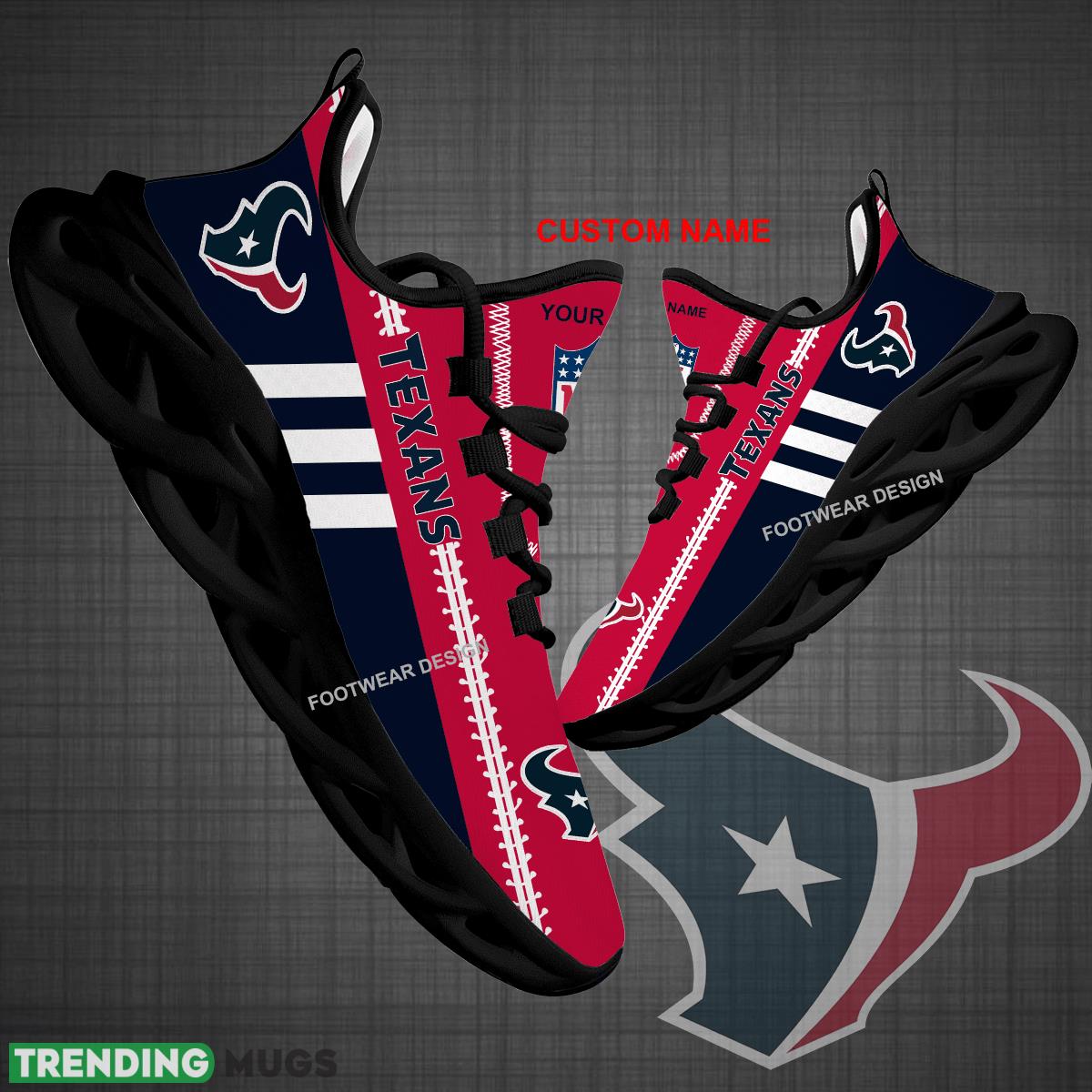 Custom Name NFL Houston Texans Logo New Max Soul Shoes For Big Fans Runing Sneakers Gift - NFL Houston Texans Logo New Chunky Shoes Photo 1 Custom Name NFL Houston Texans Logo New Max Soul Shoes For Big Fans Runing Sneakers Gift - NFL Houston Texans Logo New Chunky Shoes Photo 1