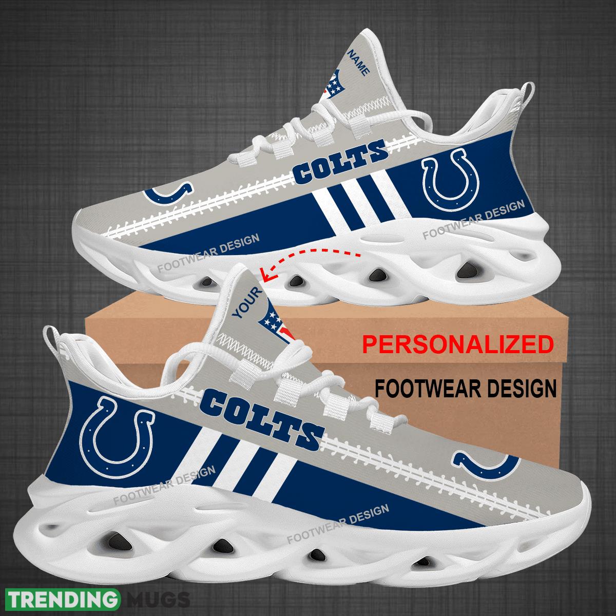 Custom Name NFL Indianapolis Colts Logo New Max Soul Shoes For Big Fans Runing Sneakers Gift Max Soul Custom Name NFL Indianapolis Colts Logo New Max Soul Shoes For Big Fans Runing Sneakers Gift Max Soul