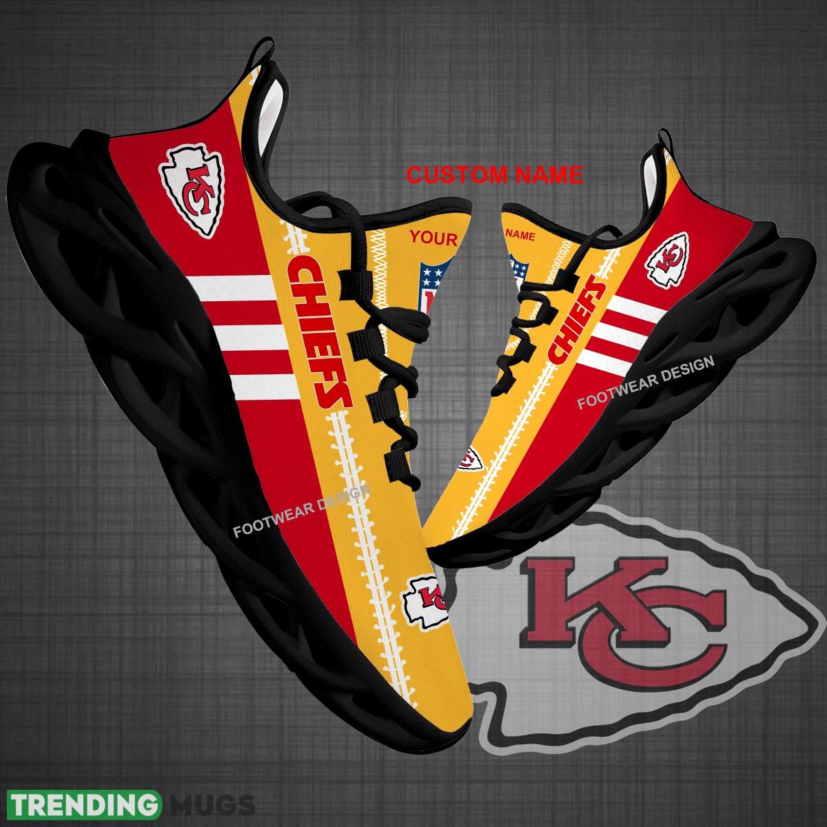 Custom Name NFL Kansas City Chiefs Logo New Max Soul Shoes For Big Fans Runing Sneakers Gift - NFL Kansas City Chiefs Logo New Chunky Shoes Photo 1 Custom Name NFL Kansas City Chiefs Logo New Max Soul Shoes For Big Fans Runing Sneakers Gift - NFL Kansas City Chiefs Logo New Chunky Shoes Photo 1