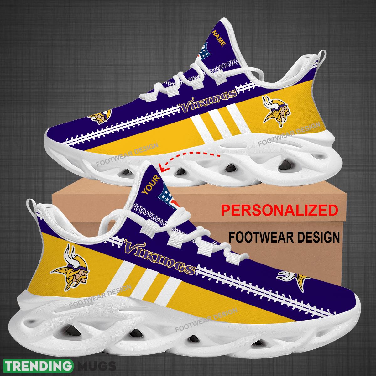Custom Name NFL Minnesota Vikings Logo New Max Soul Shoes For Big Fans Runing Sneakers Gift Max Soul Custom Name NFL Minnesota Vikings Logo New Max Soul Shoes For Big Fans Runing Sneakers Gift Max Soul