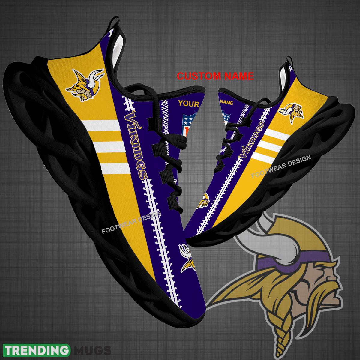 Custom Name NFL Minnesota Vikings Logo New Max Soul Shoes For Big Fans Runing Sneakers Gift - NFL Minnesota Vikings Logo New Chunky Shoes Photo 1 Custom Name NFL Minnesota Vikings Logo New Max Soul Shoes For Big Fans Runing Sneakers Gift - NFL Minnesota Vikings Logo New Chunky Shoes Photo 1