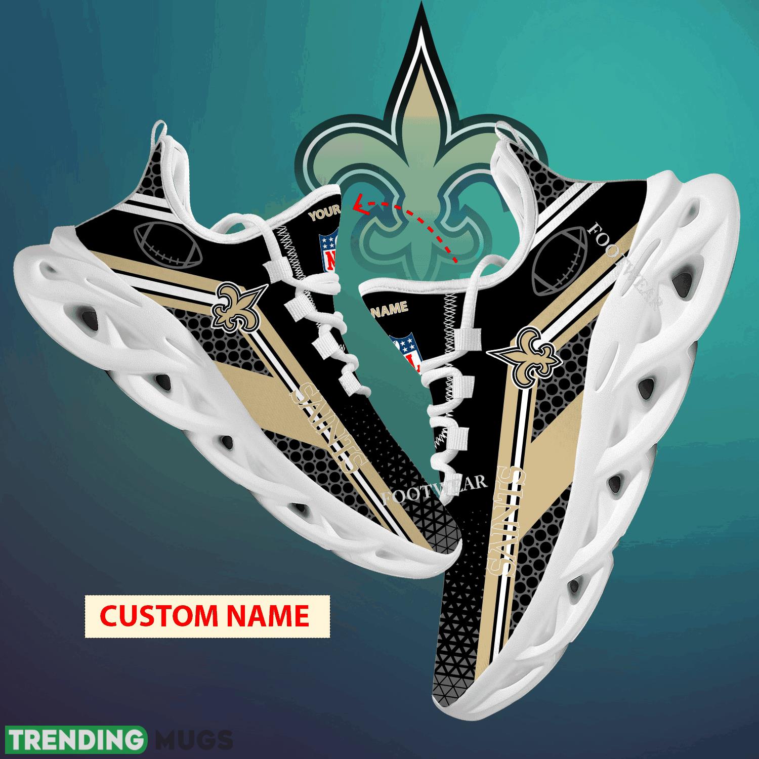 Custom Name NFL New Orleans Saints Max Soul Shoes For Big Fans Runing Sneakers Gift - NFL New Orleans Saints Max Soul Shoes New Season Personalized Photo 1 Custom Name NFL New Orleans Saints Max Soul Shoes For Big Fans Runing Sneakers Gift - NFL New Orleans Saints Max Soul Shoes New Season Personalized Photo 1