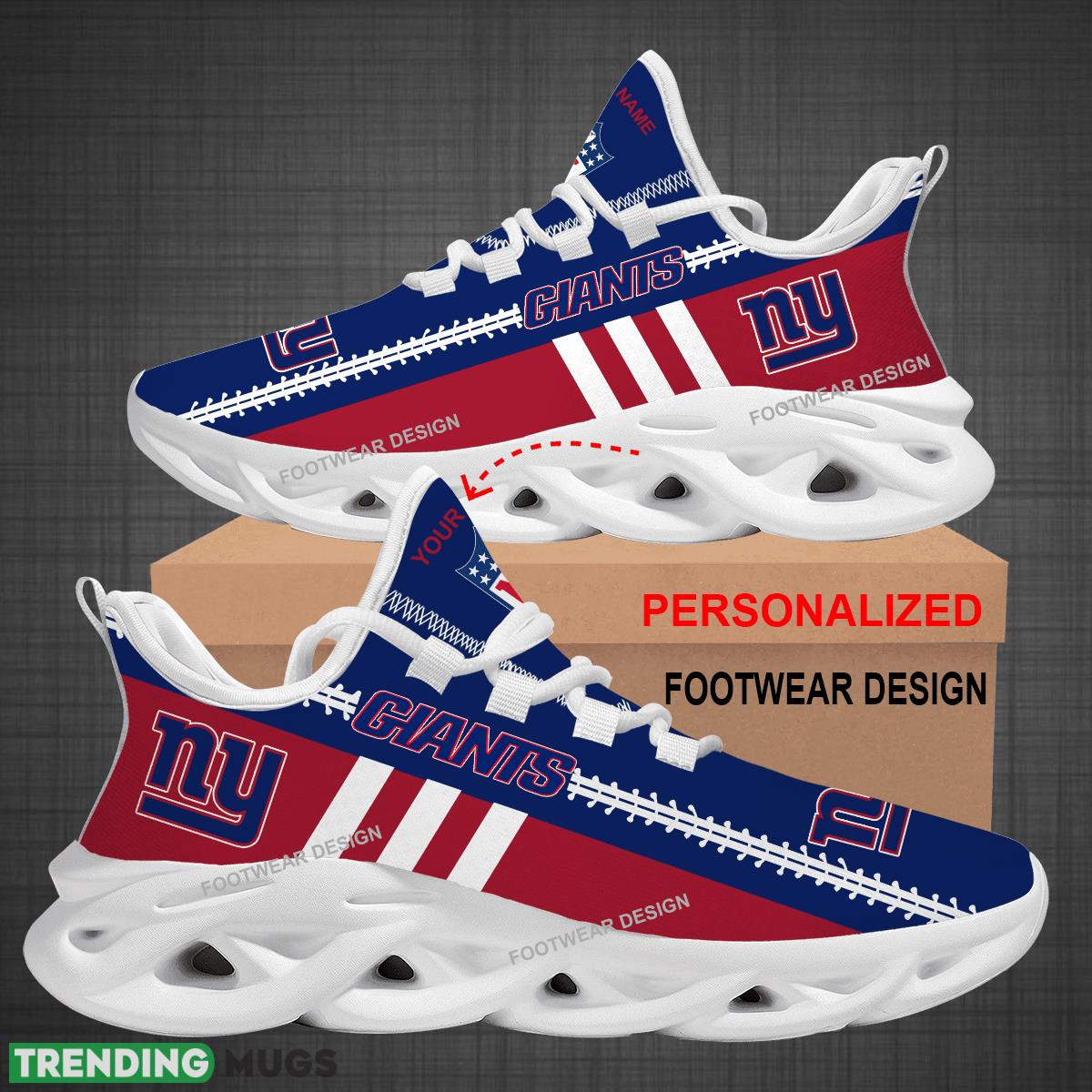 Custom Name NFL New York Giants Logo New Max Soul Shoes For Big Fans Runing Sneakers Gift Max Soul Custom Name NFL New York Giants Logo New Max Soul Shoes For Big Fans Runing Sneakers Gift Max Soul