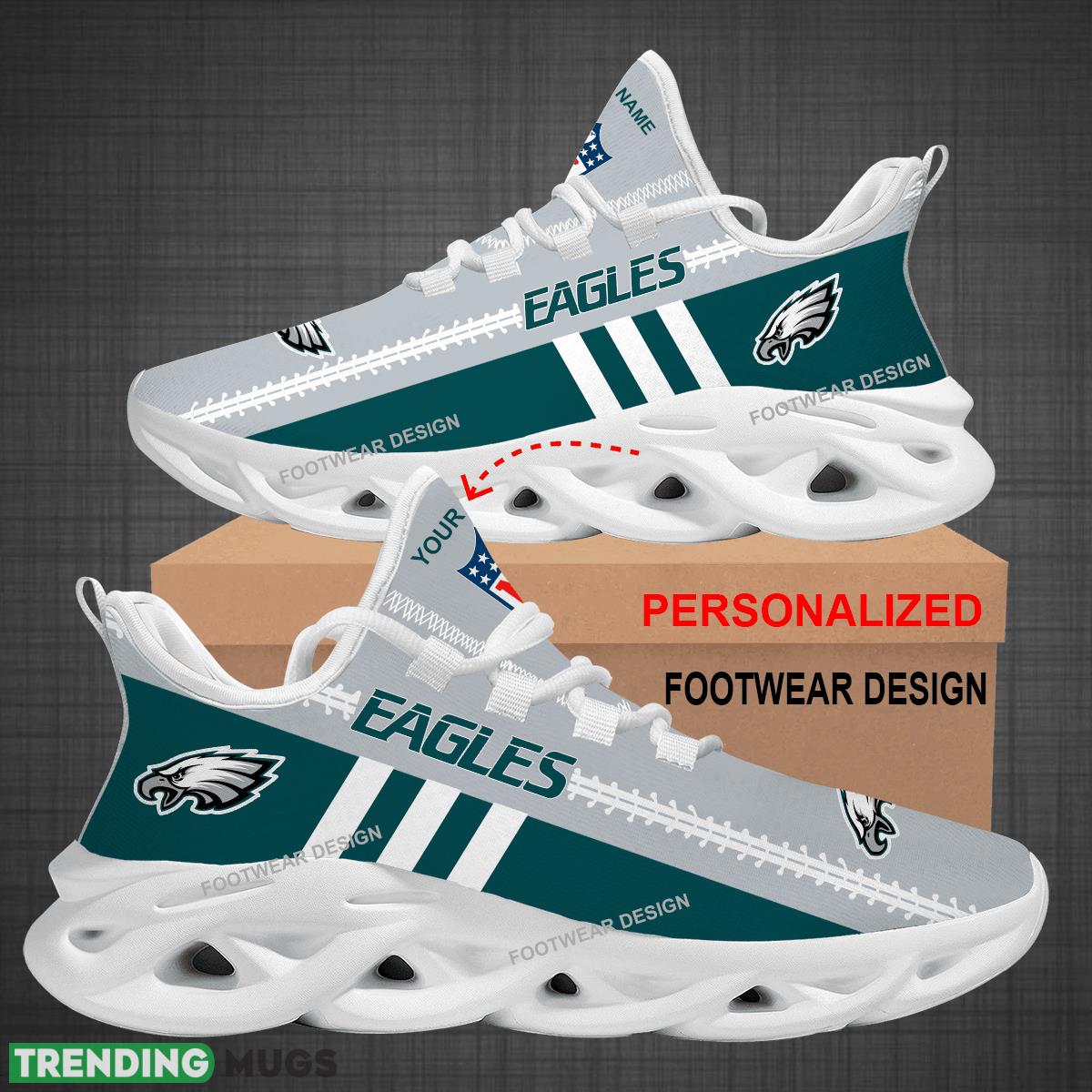 Custom Name NFL Philadelphia Eagles Logo New Max Soul Shoes For Big Fans Runing Sneakers Gift Max Soul Custom Name NFL Philadelphia Eagles Logo New Max Soul Shoes For Big Fans Runing Sneakers Gift Max Soul