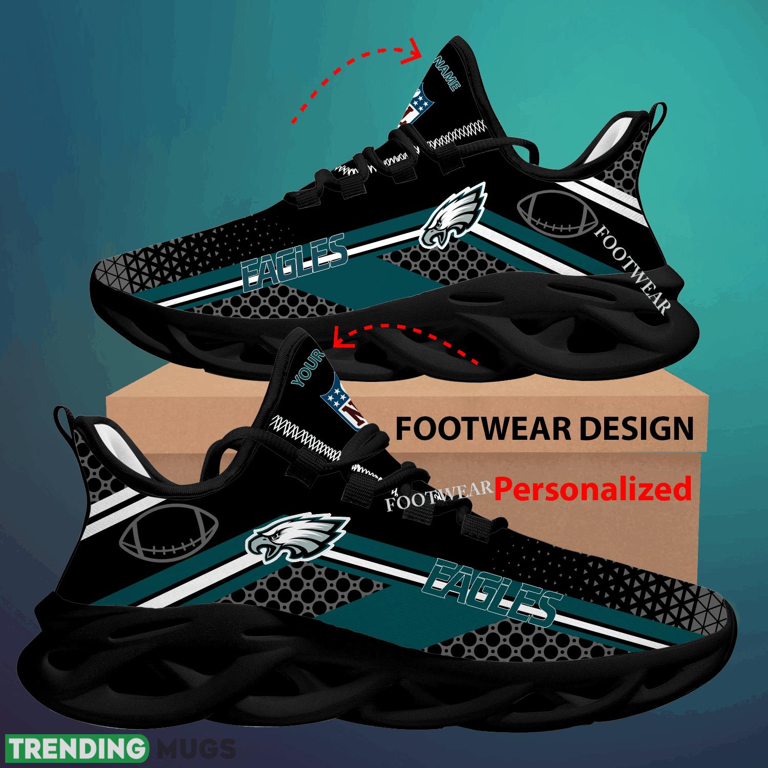 Custom Name NFL Philadelphia Eagles Max Soul Shoes For Big Fans Runing Sneakers Gift Max Soul Custom Name NFL Philadelphia Eagles Max Soul Shoes For Big Fans Runing Sneakers Gift Max Soul