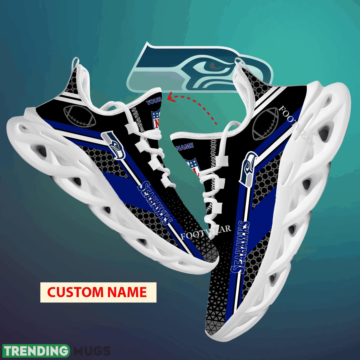 Custom Name NFL Seattle Seahawks Max Soul Shoes For Big Fans Runing Sneakers Gift - NFL Seattle Seahawks Max Soul Shoes New Season Personalized Photo 1 Custom Name NFL Seattle Seahawks Max Soul Shoes For Big Fans Runing Sneakers Gift - NFL Seattle Seahawks Max Soul Shoes New Season Personalized Photo 1