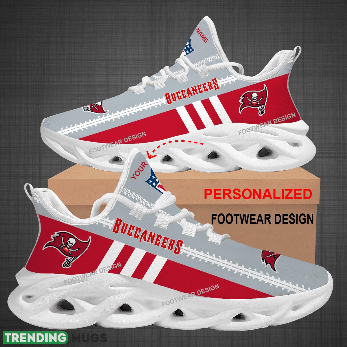 Custom Name NFL Tampa Bay Buccaneers Logo New Max Soul Shoes For Big Fans Runing Sneakers Gift Max Soul Custom Name NFL Tampa Bay Buccaneers Logo New Max Soul Shoes For Big Fans Runing Sneakers Gift Max Soul