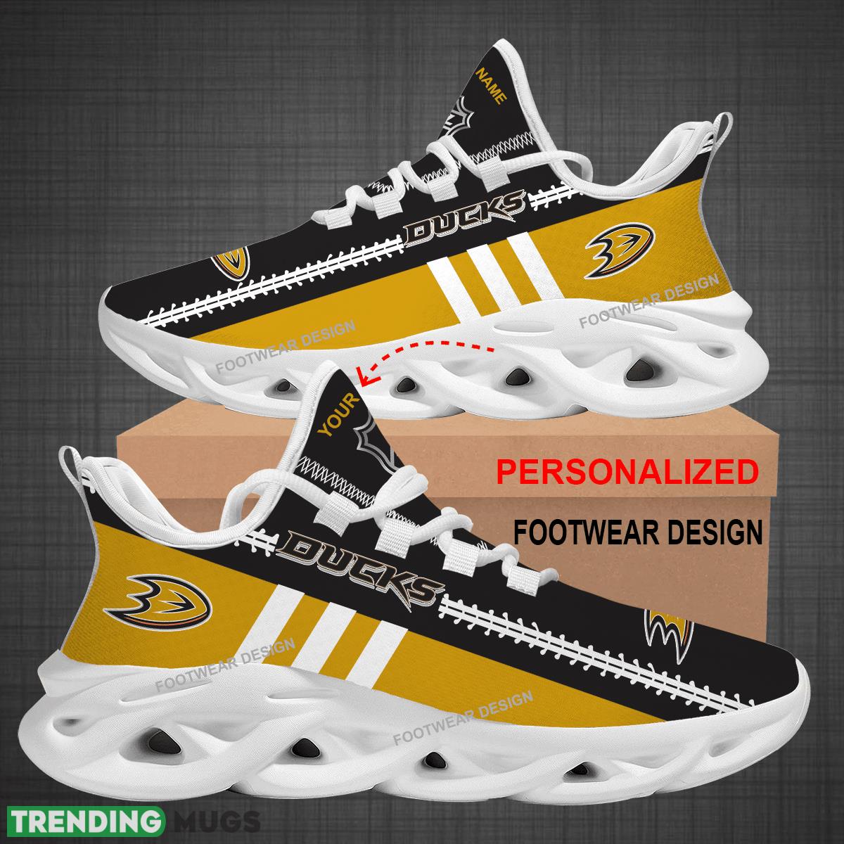 Custom Name NHL Anaheim Ducks Logo New Max Soul Shoes For Big Fans Runing Sneakers Gift Max Soul Custom Name NHL Anaheim Ducks Logo New Max Soul Shoes For Big Fans Runing Sneakers Gift Max Soul