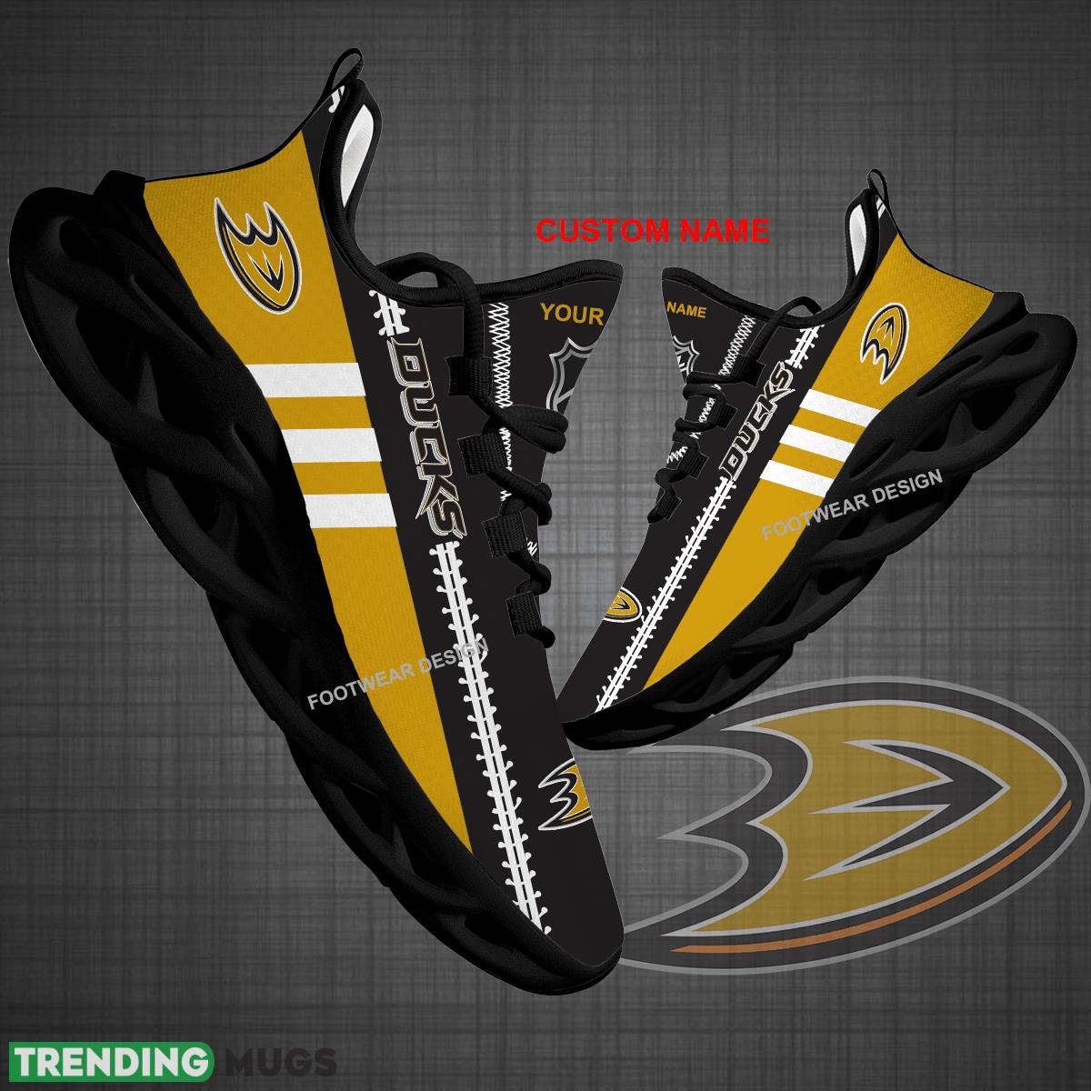 Custom Name NHL Anaheim Ducks Logo New Max Soul Shoes For Big Fans Runing Sneakers Gift - NHL Anaheim Ducks Logo New Chunky Shoes Photo 1 Custom Name NHL Anaheim Ducks Logo New Max Soul Shoes For Big Fans Runing Sneakers Gift - NHL Anaheim Ducks Logo New Chunky Shoes Photo 1