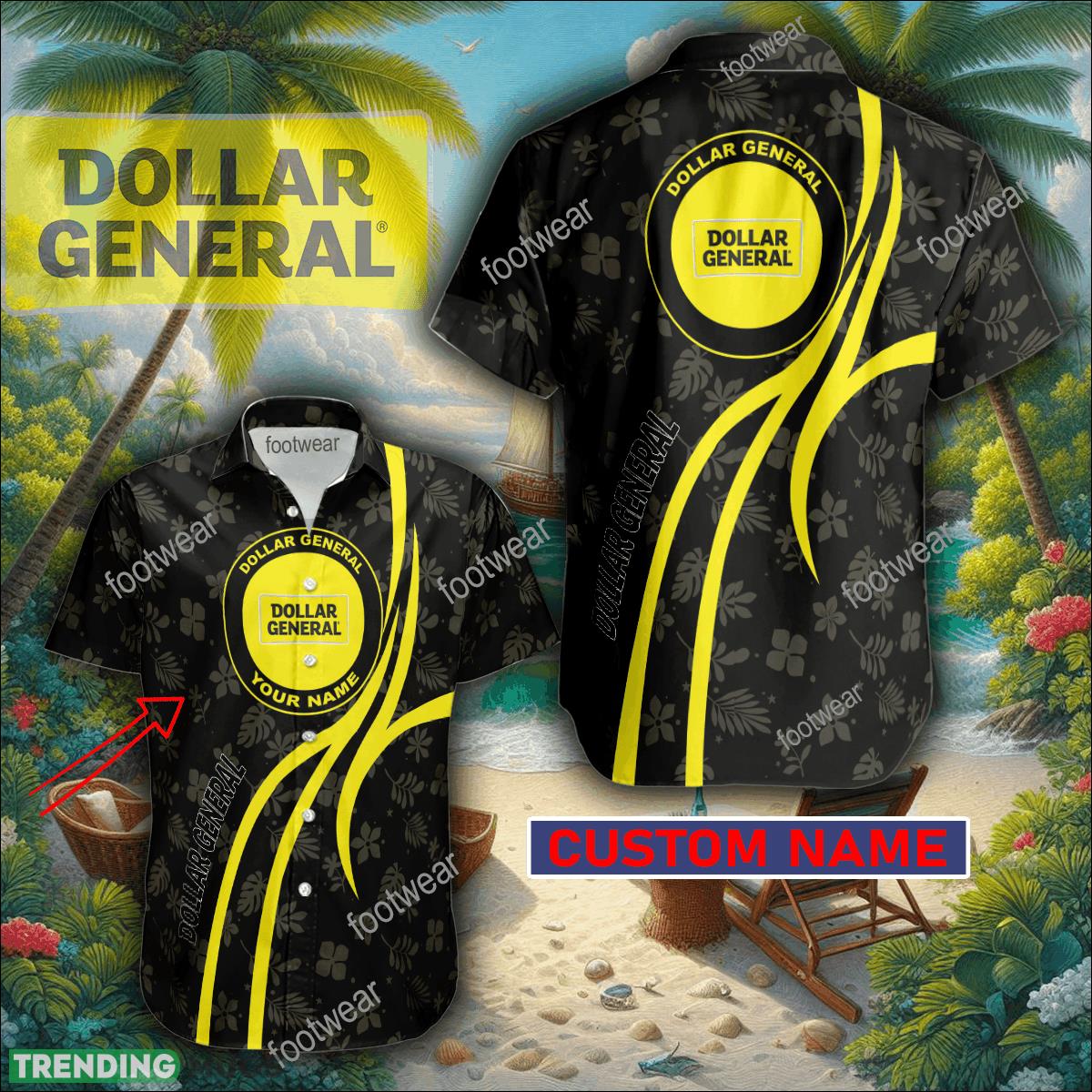 Dollar General 3D Hawaiian Shirt Logo Brand Custom Name Gift Beach - Dollar General 3D Hawaiian Shirt Logo Brand Custom Name Gift Beach