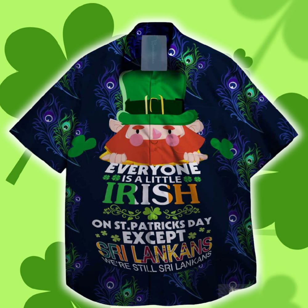 Everyone Is A Little Irish On St. Patricks Day except Sri Lankans We_re Still Sri Lankans and Shamrocks St. Patrick day Hawaiian Shirt Seashell - 290224-120633 Everyone Is A Little Irish On St. Patricks Day except Sri Lankans We_re Still Sri Lankans and Shamrocks St. Patrick day Hawaiian Shirt Seashell - 290224-120633